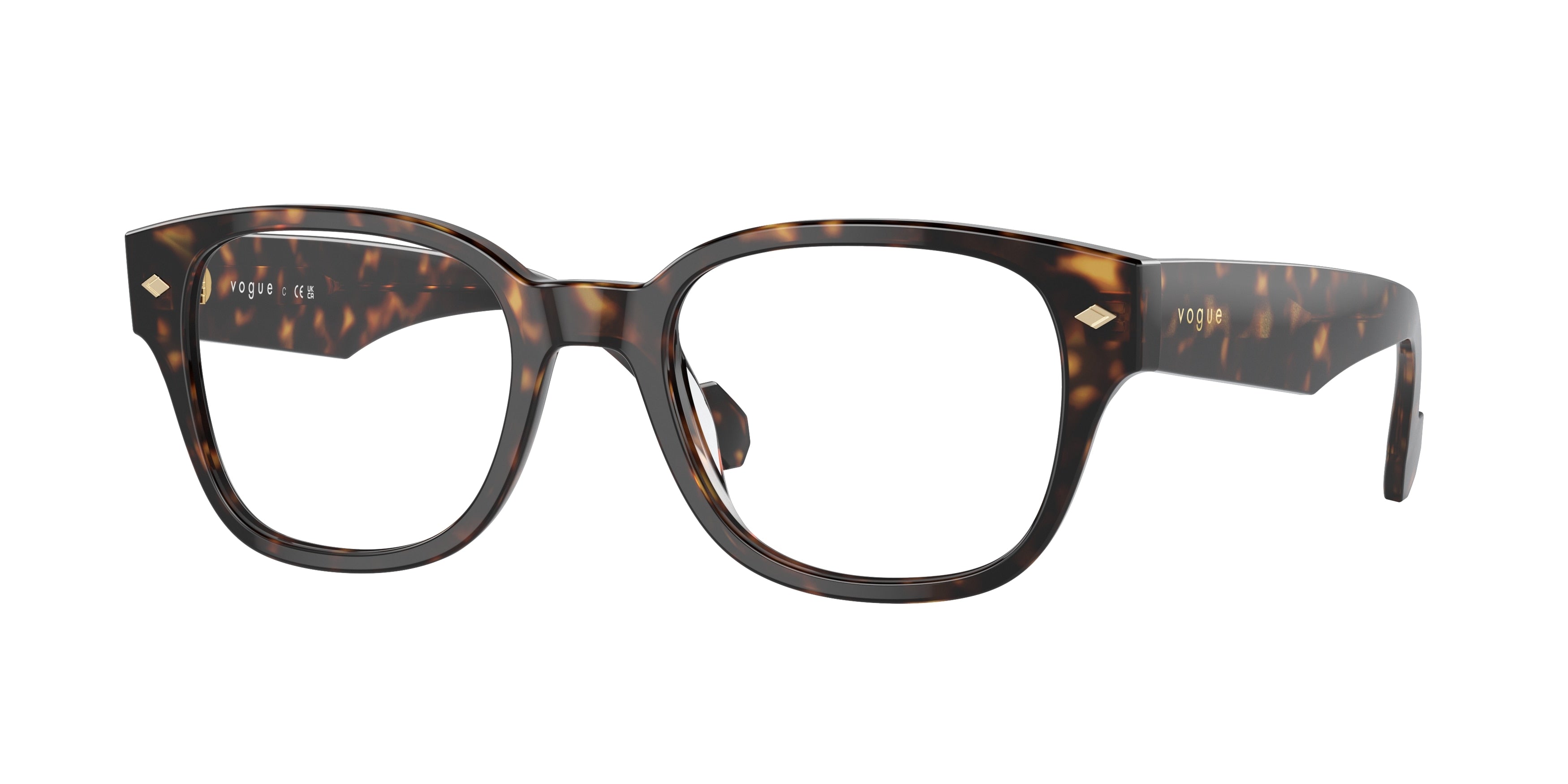 Vogue VO5529 Pillow Eyeglasses W656-Dark Havana 51-145-20 - Color Map Brown