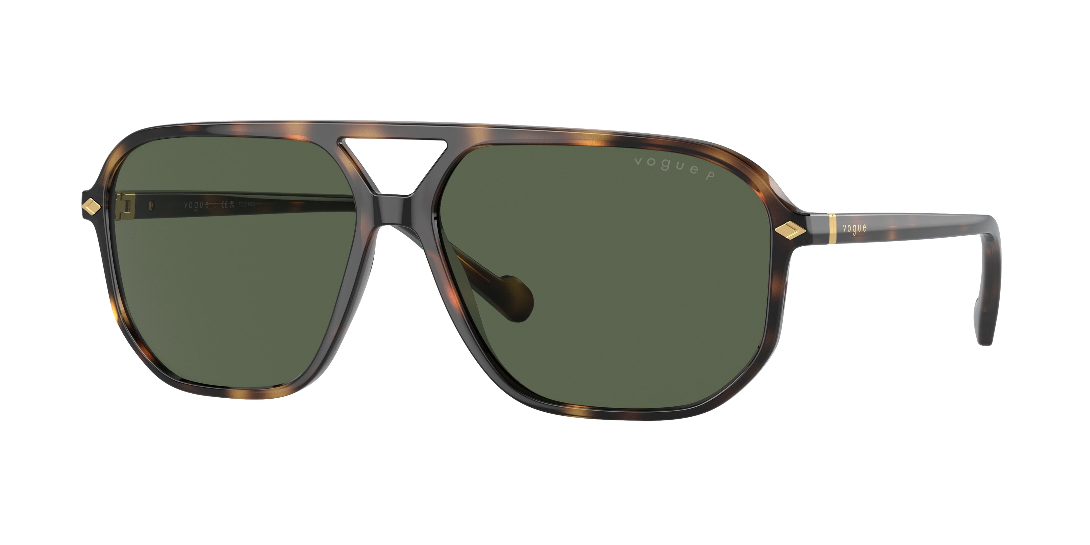 Vogue VO5531S Irregular Sunglasses 27189A-Total Dark Havana 60-145-14 - Color Map Brown