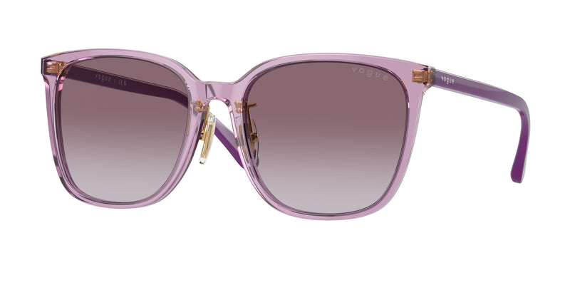 Vogue VO5537SD Square Sunglasses 29228H-Transparent Violet 58-145-19 - Color Map Violet
