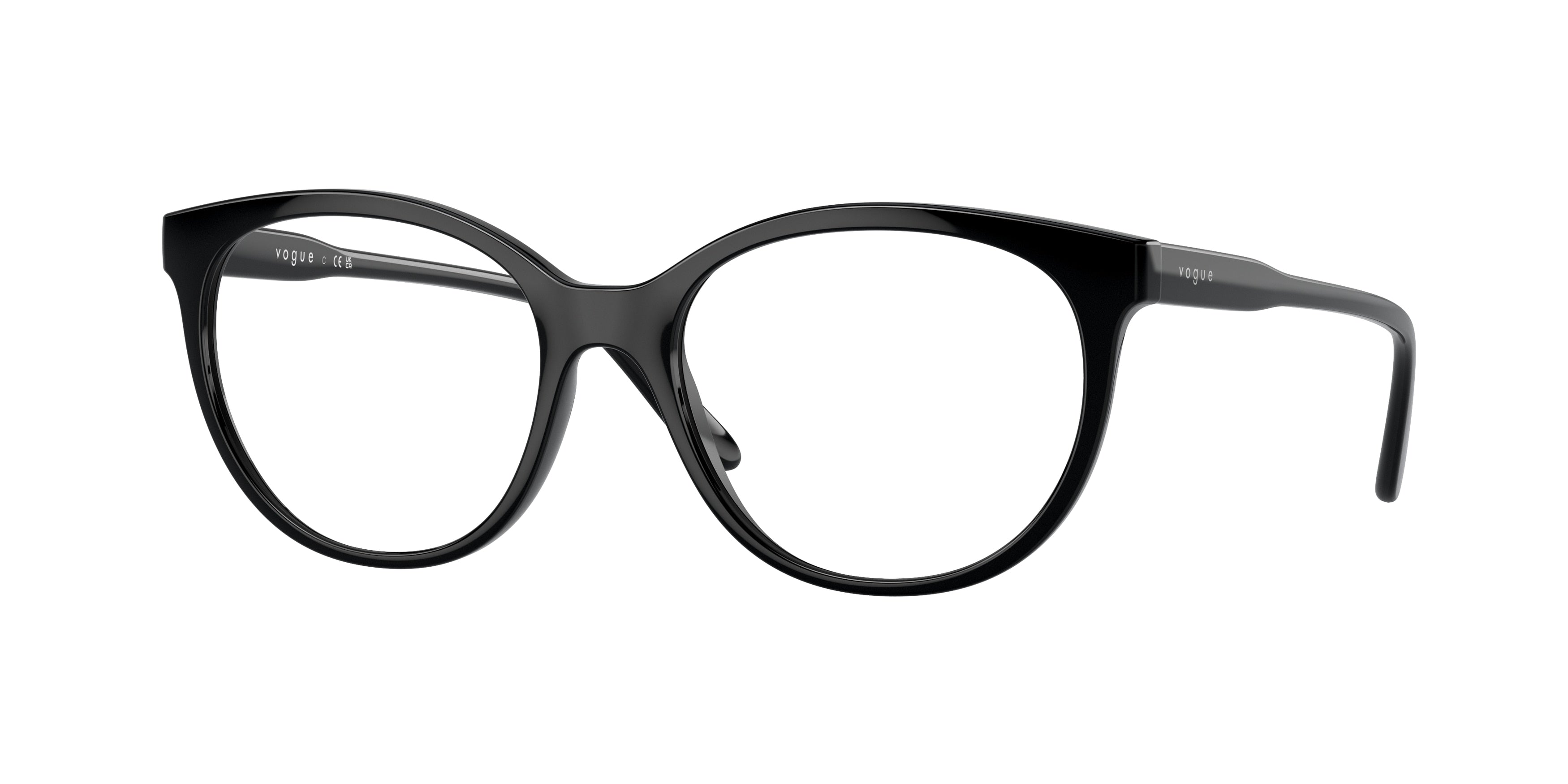Vogue VO5552F Phantos Eyeglasses W44-Black 53-140-17 - Color Map Black