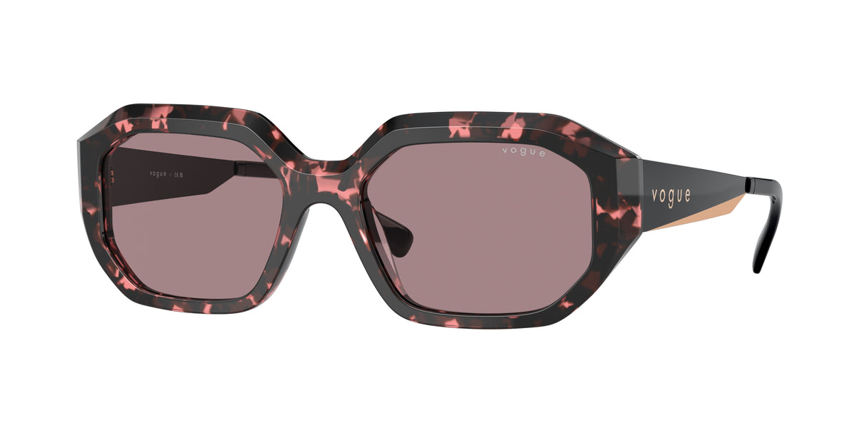 Vogue VO5554S Irregular Sunglasses 31487N-Red Tortoise 54-140-18 - Color Map Red