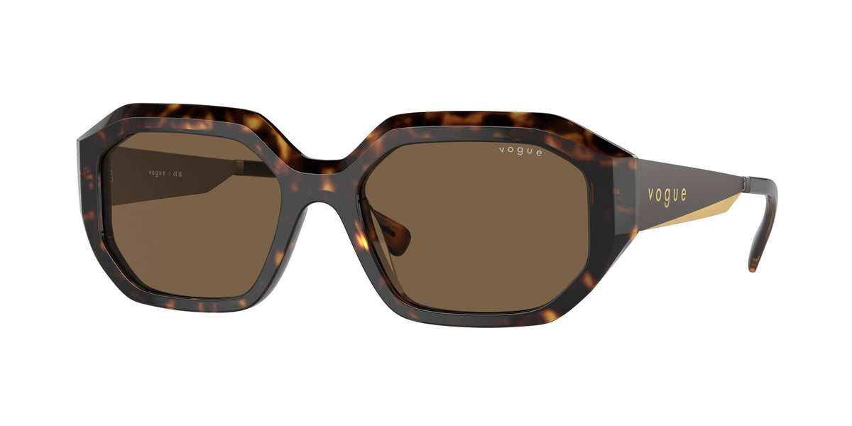 Vogue VO5554S Irregular Sunglasses W65673-Dark Havana 54-140-18 - Color Map Brown