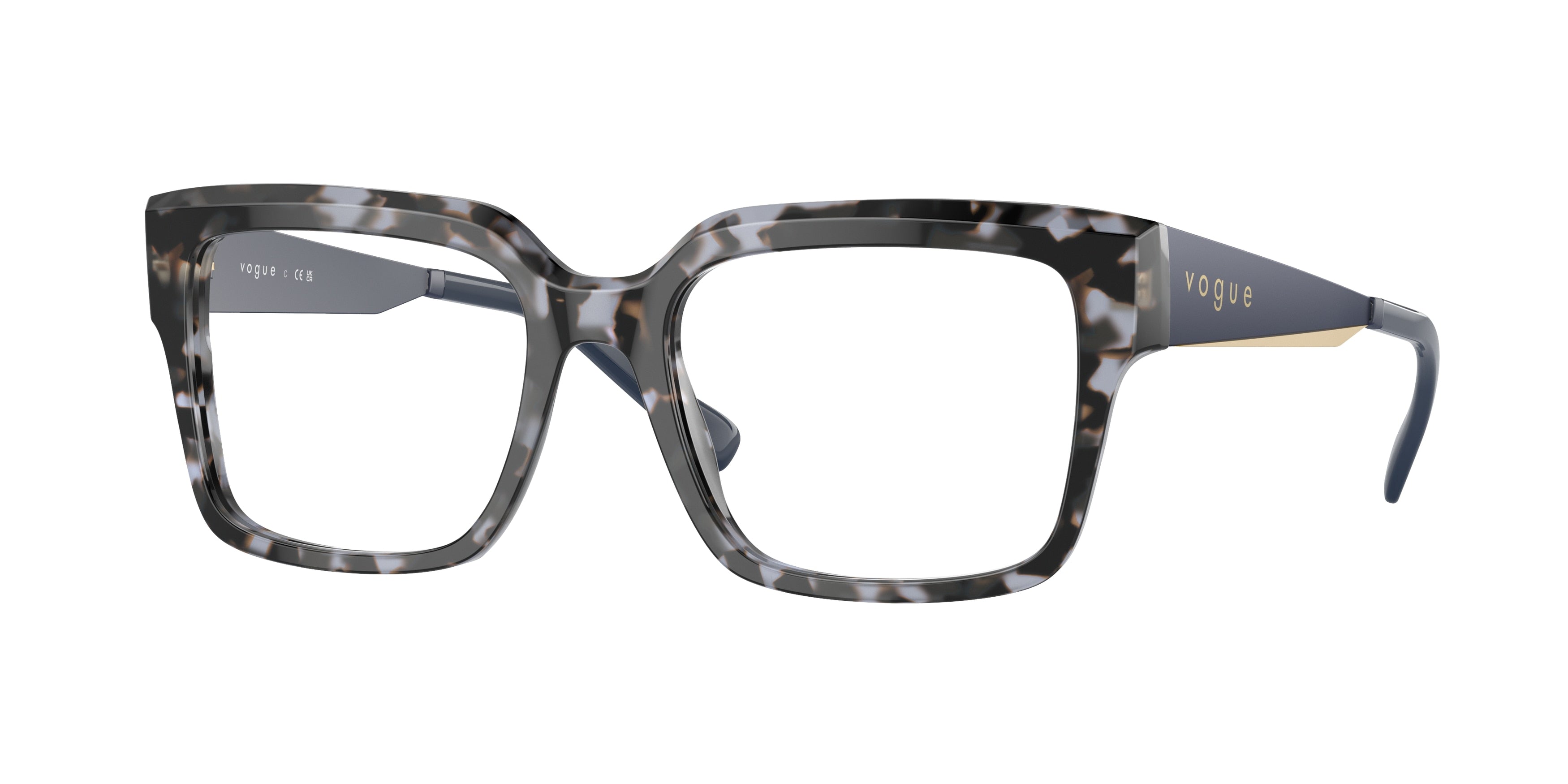Vogue VO5559 Pillow Eyeglasses 3147-Blue Tortoise 51-140-18 - Color Map Blue