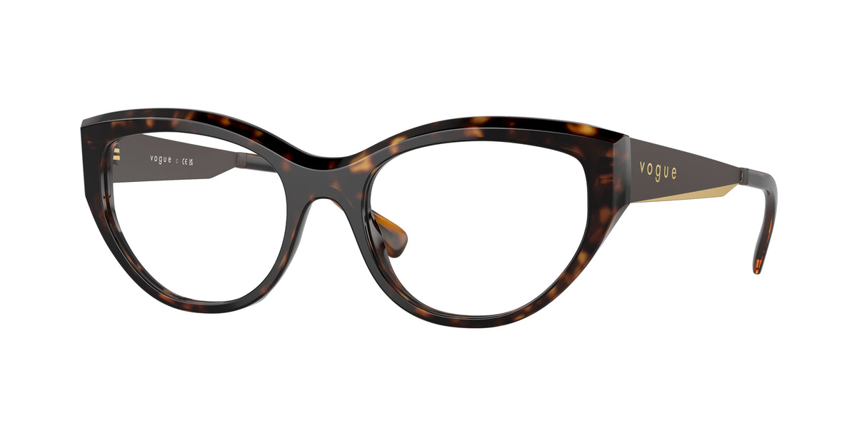 Vogue VO5560 Irregular Eyeglasses W656-Dark Havana 53-140-18 - Color Map Brown