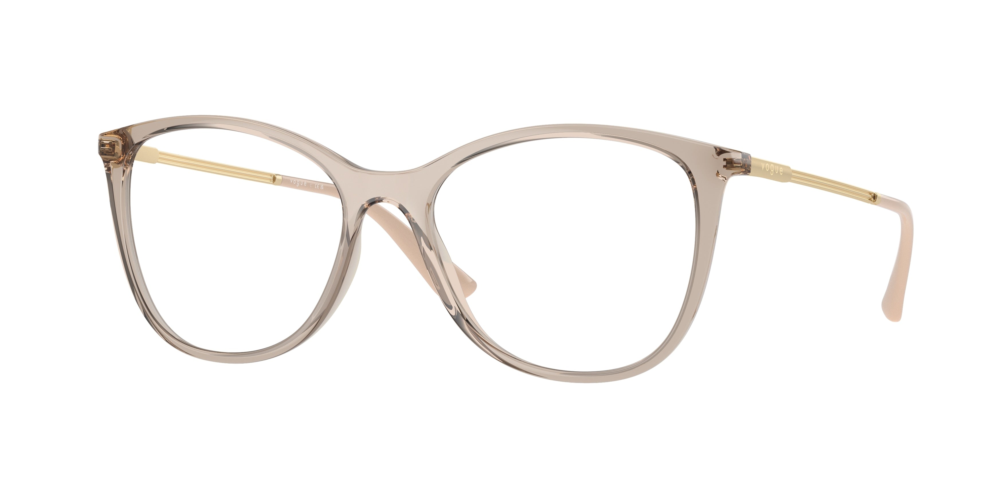 Vogue VO5562 Phantos Eyeglasses 2990-Transparent Caramel 54-140-17 - Color Map Brown