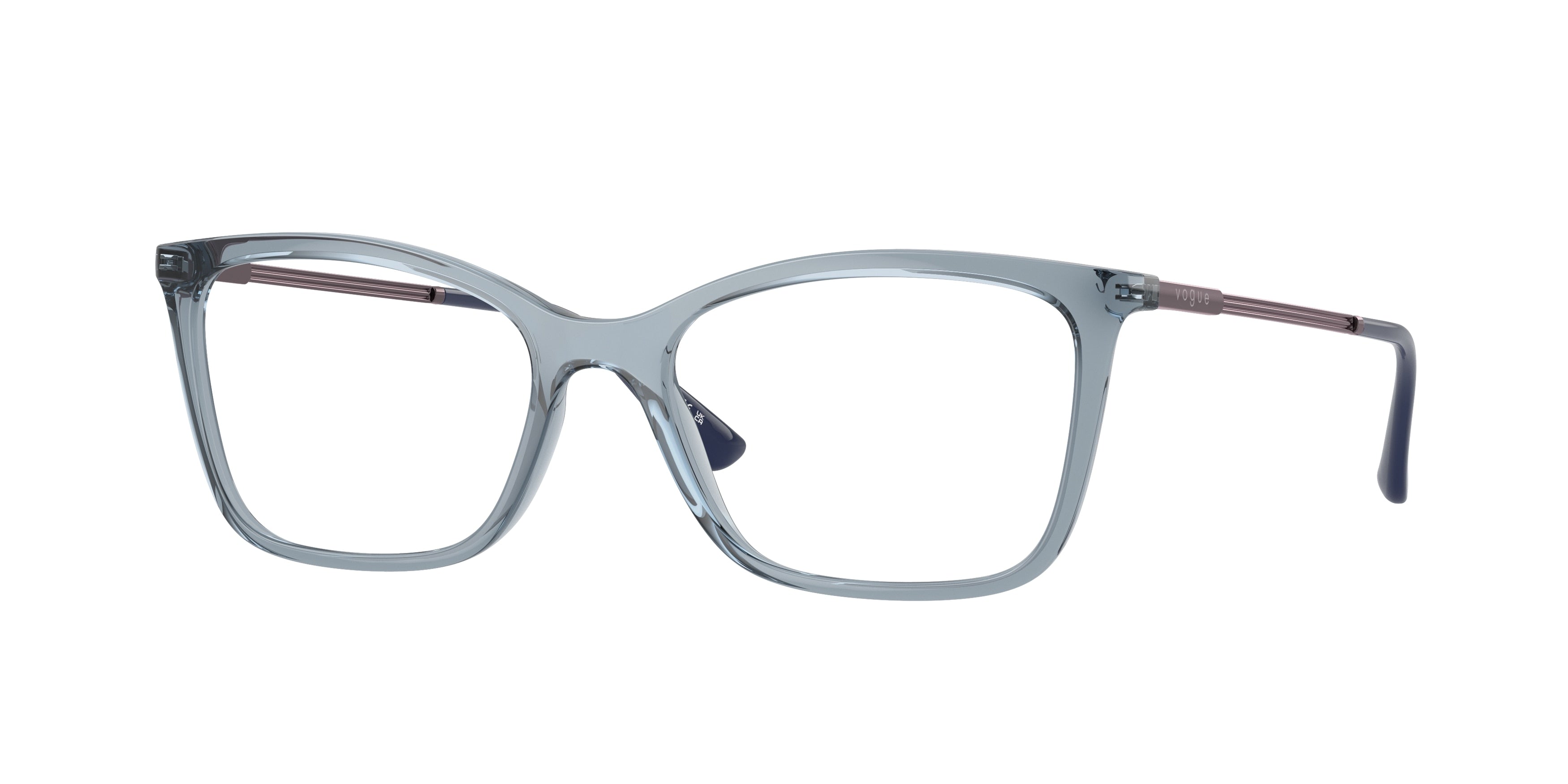 Vogue VO5563 Butterfly Eyeglasses 2966-Transparent Azure 53-140-17 - Color Map Blue