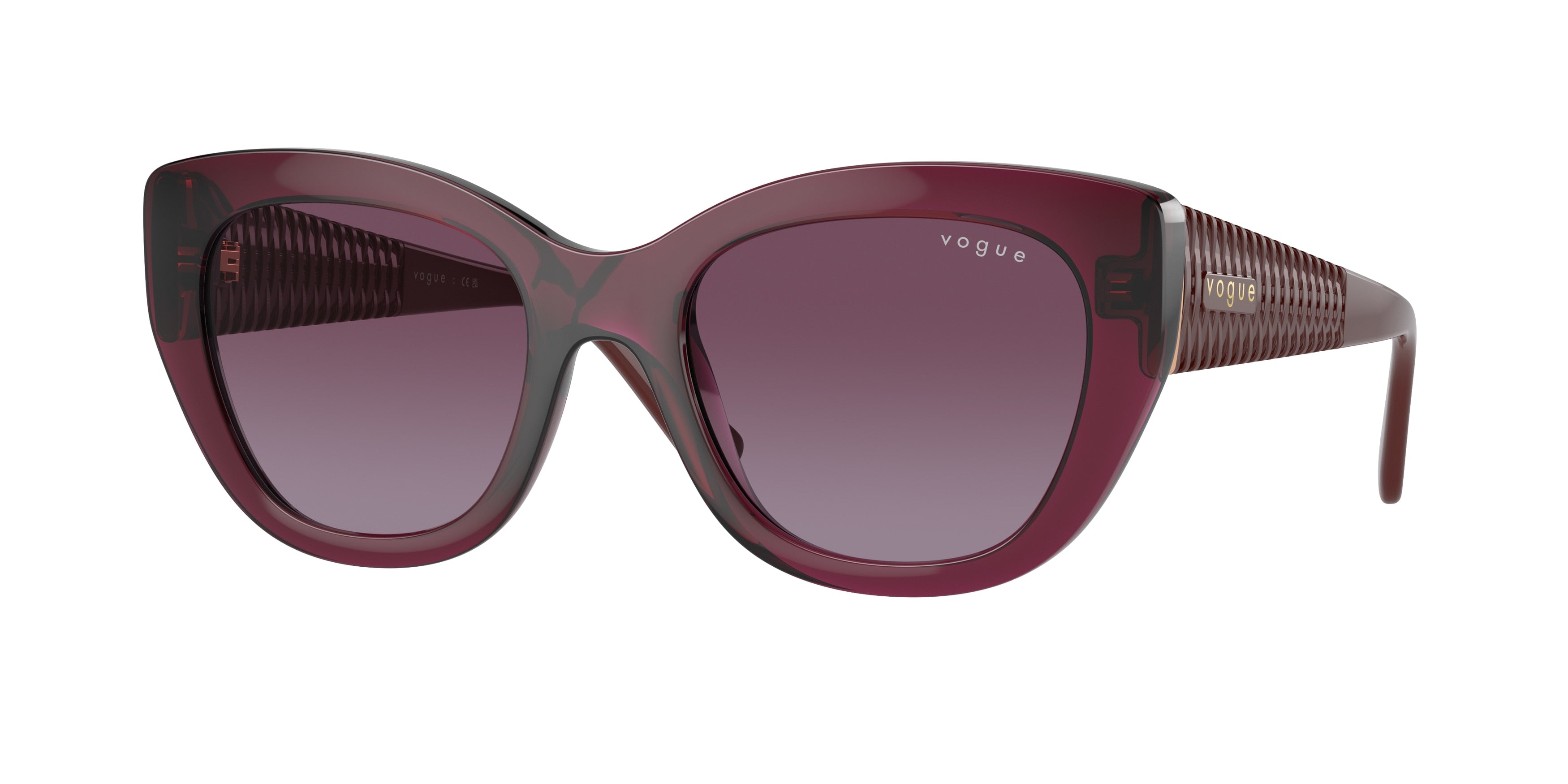 Vogue VO5567S Butterfly Sunglasses 29898H-Transparent Cherry 52-135-20 - Color Map Violet