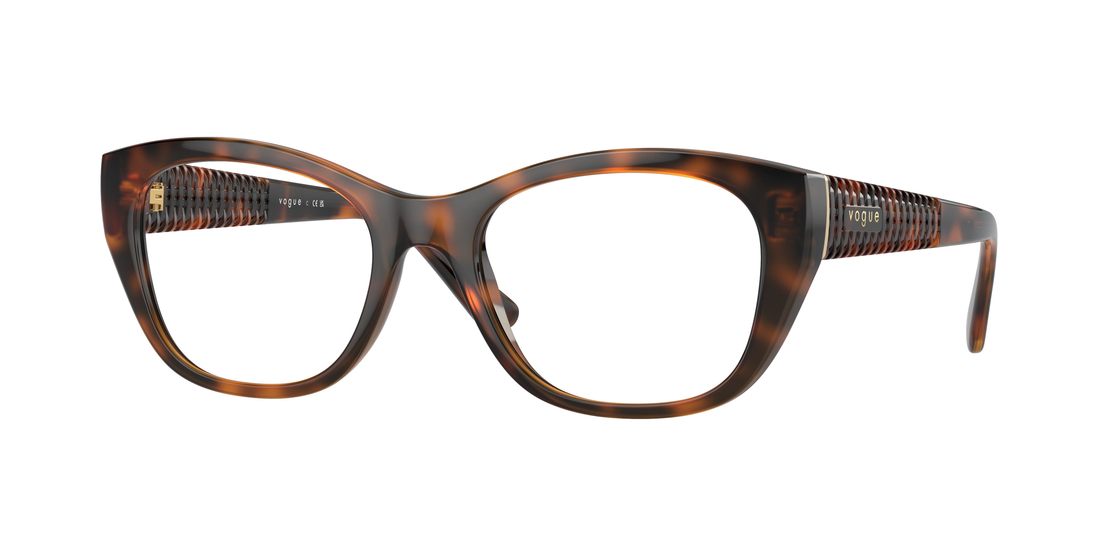 Vogue VO5569 Cat Eye Eyeglasses W656-Dark Havana 53-135-19 - Color Map Brown