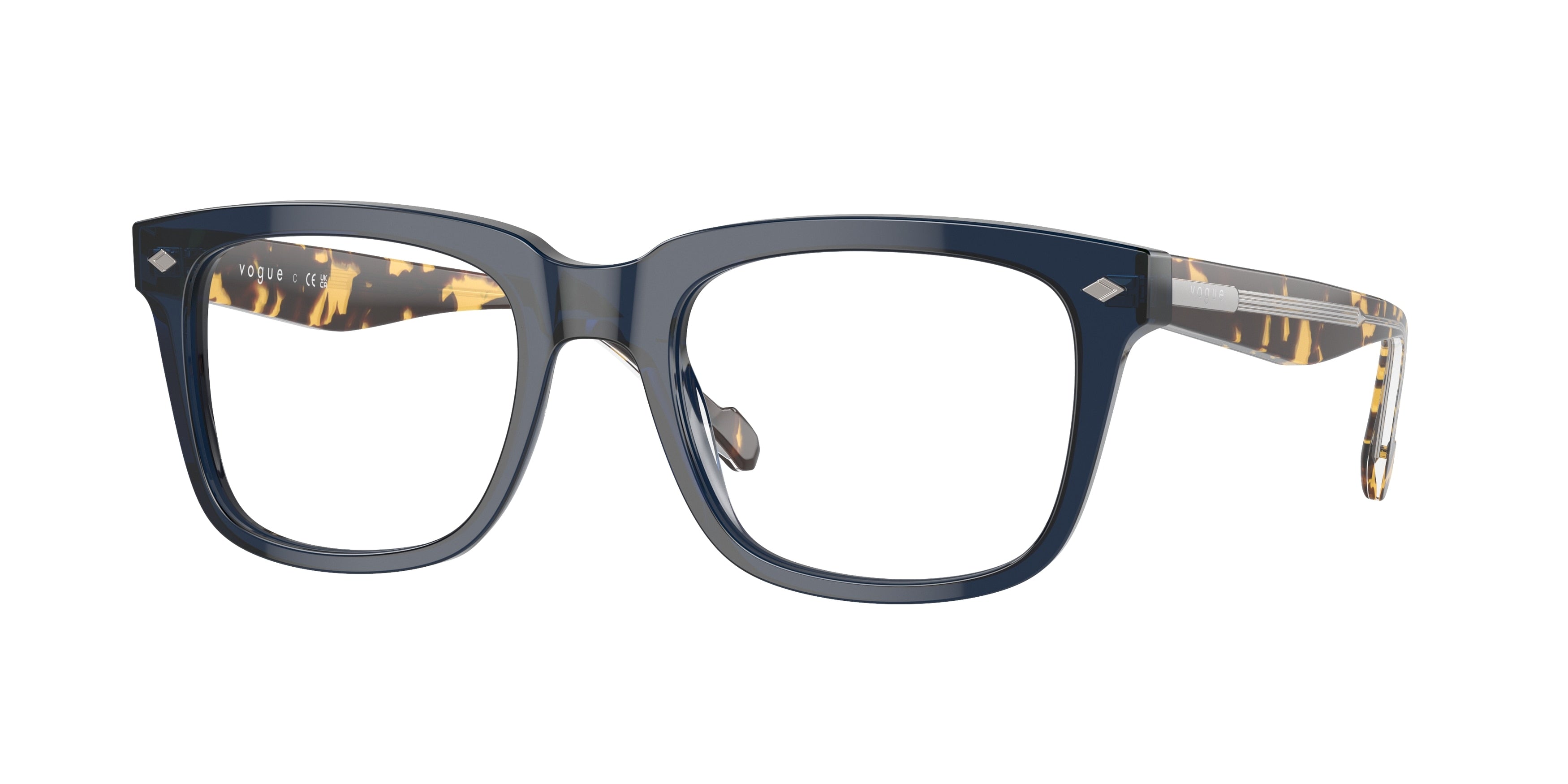 Vogue VO5572 Pillow Eyeglasses 3143-Transparent Blue 54-145-20 - Color Map Blue
