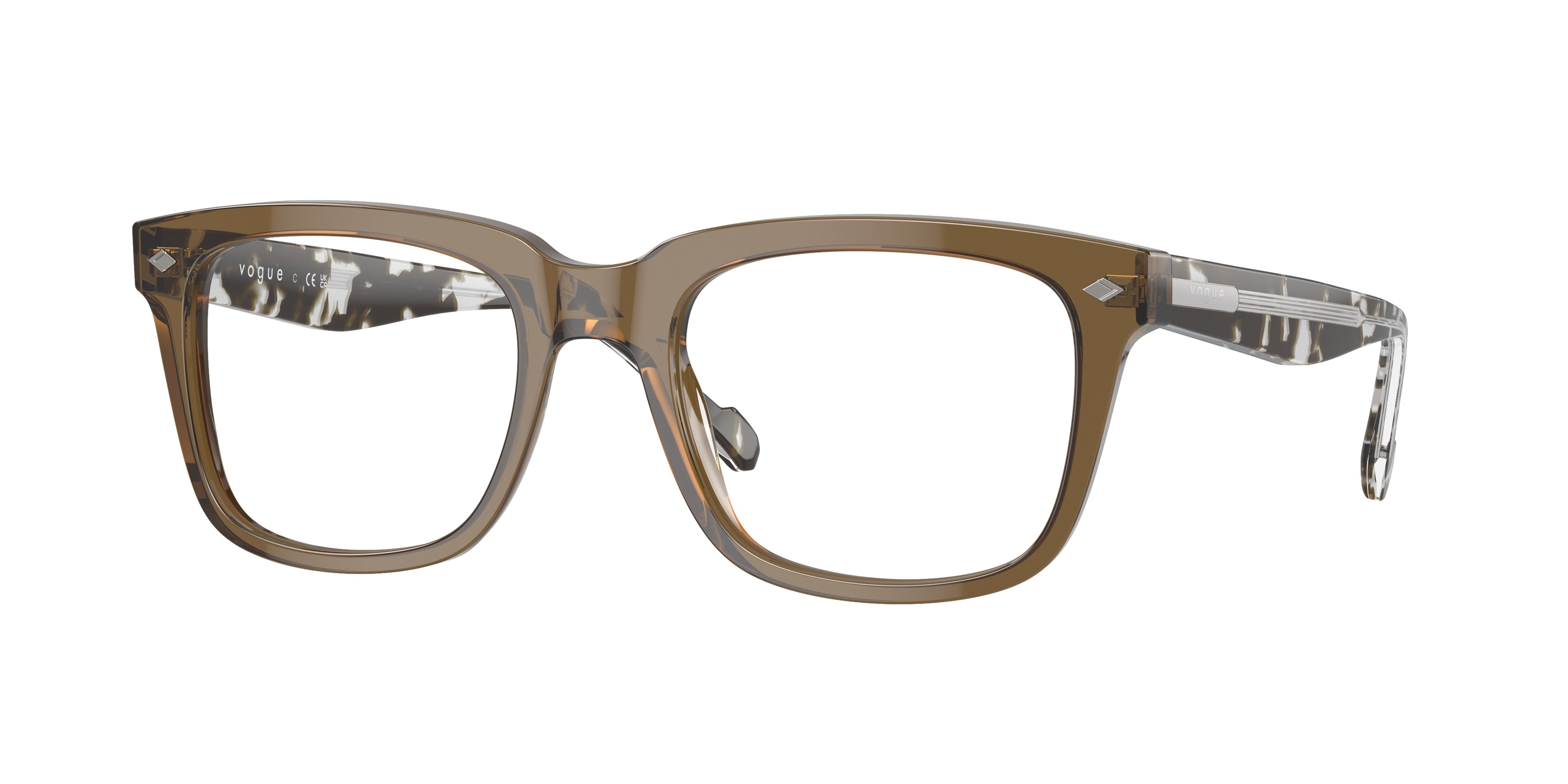 Vogue VO5572 Pillow Eyeglasses 3144-Transparent Olive Green 54-145-20 - Color Map Green