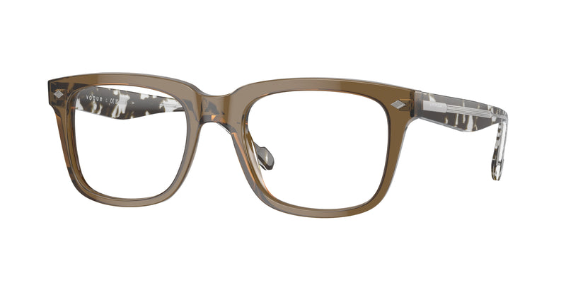 Vogue VO5572 Pillow Eyeglasses 3144-Transparent Olive Green 54-145-20 - Color Map Green
