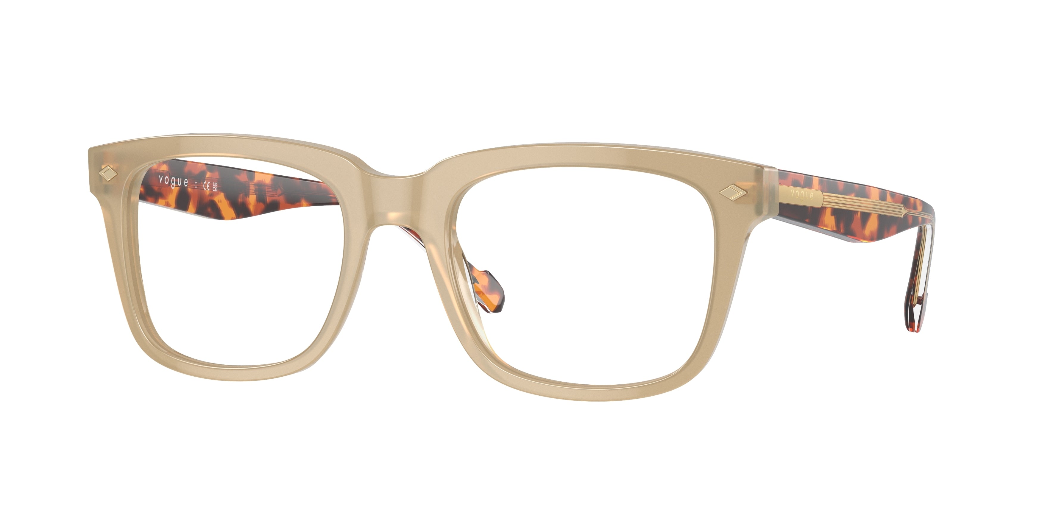 Vogue VO5572 Pillow Eyeglasses W900-Opal Beige 54-145-20 - Color Map Brown
