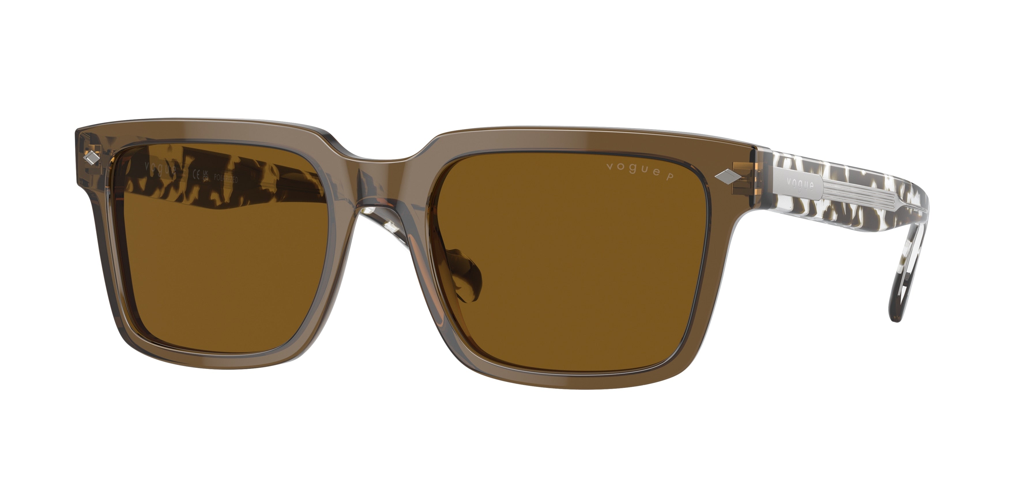Vogue VO5573S Pillow Sunglasses 314483-Transparent Olive Green 55-145-20 - Color Map Green