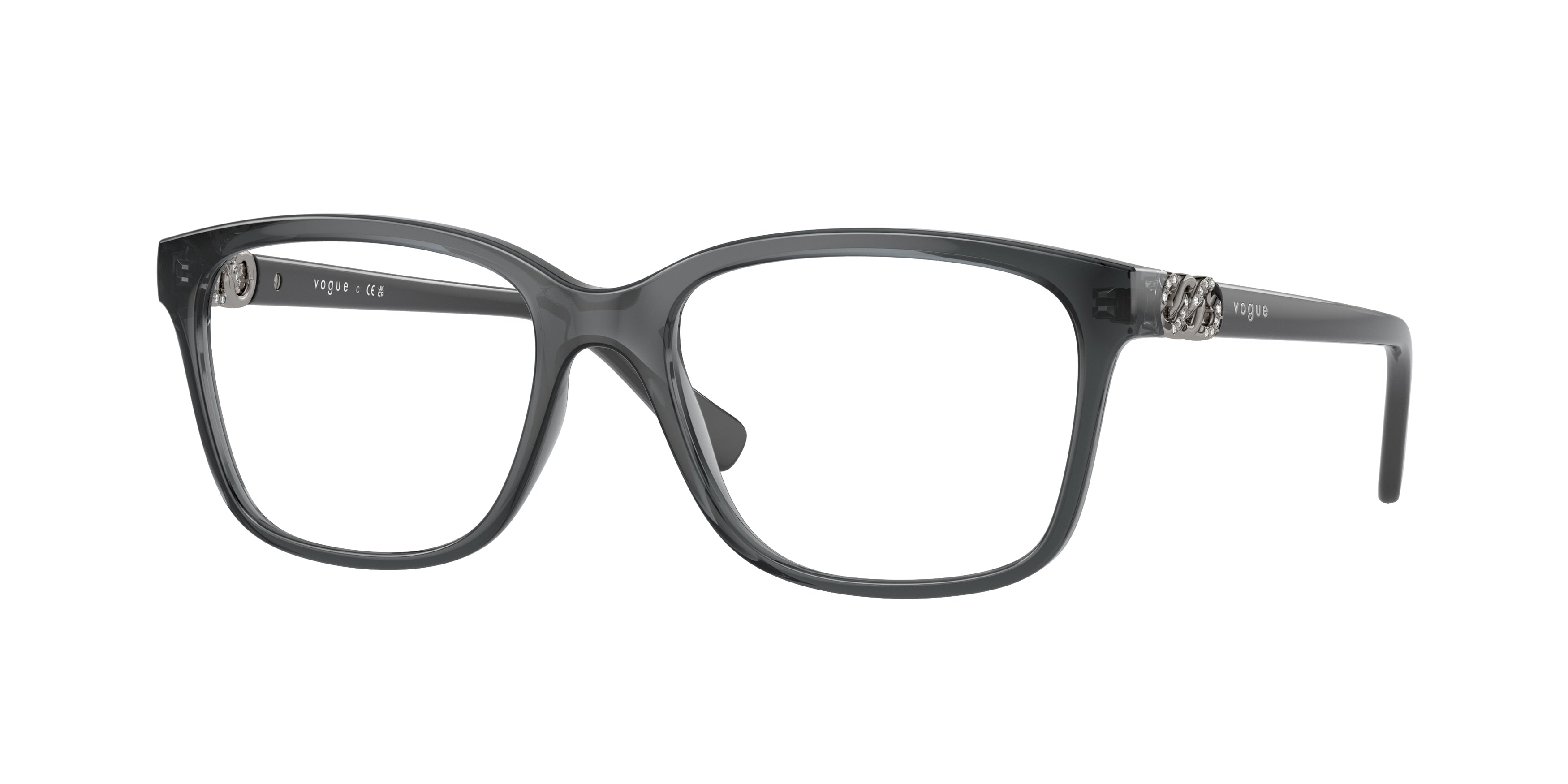 Vogue VO5574B Pillow Eyeglasses 3132-Transparent Grey 53-140-17 - Color Map Grey
