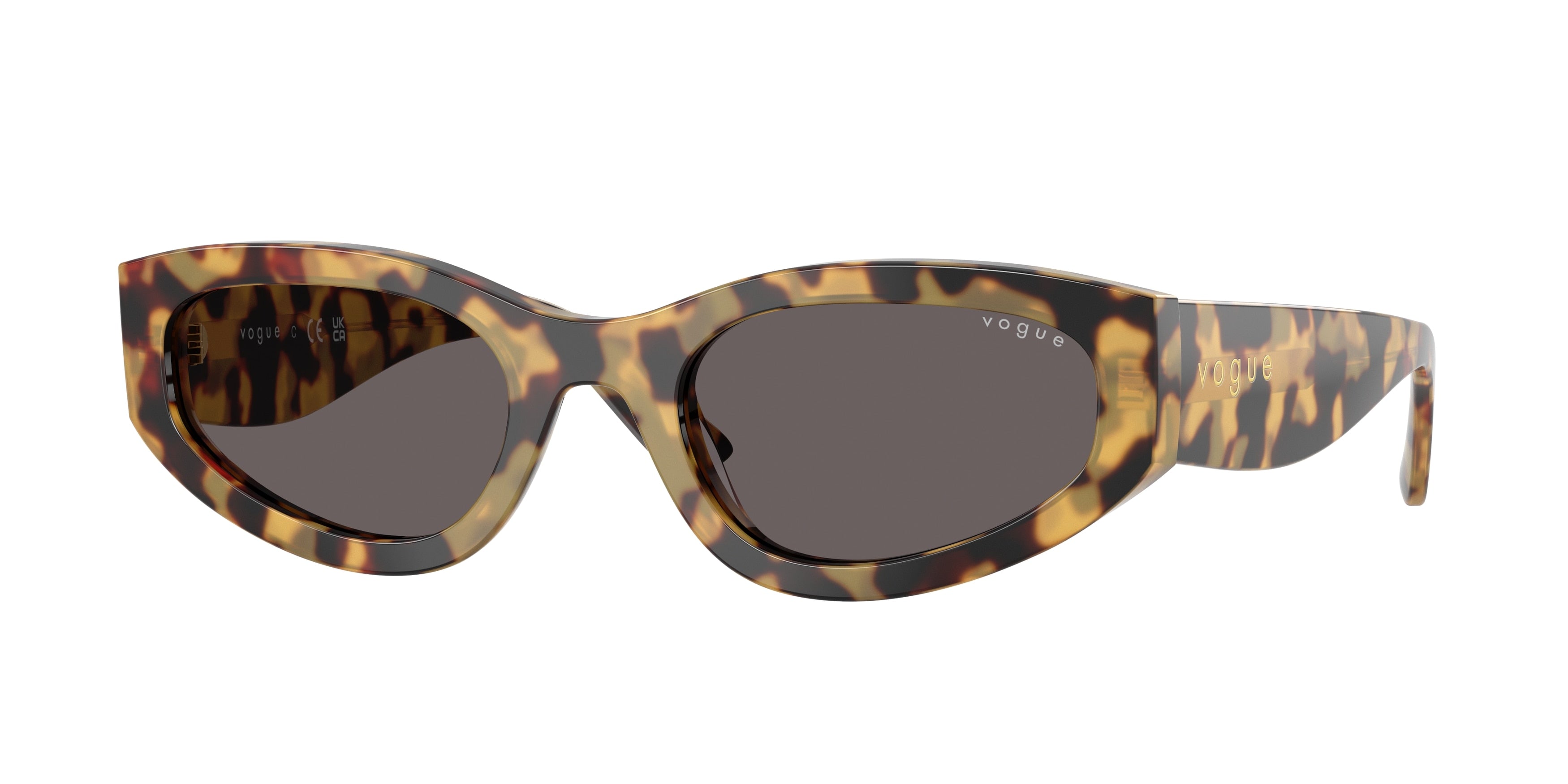 Vogue VO5585S Irregular Sunglasses 260587-Yellow Tortoise 54-140-22 - Color Map Tortoise