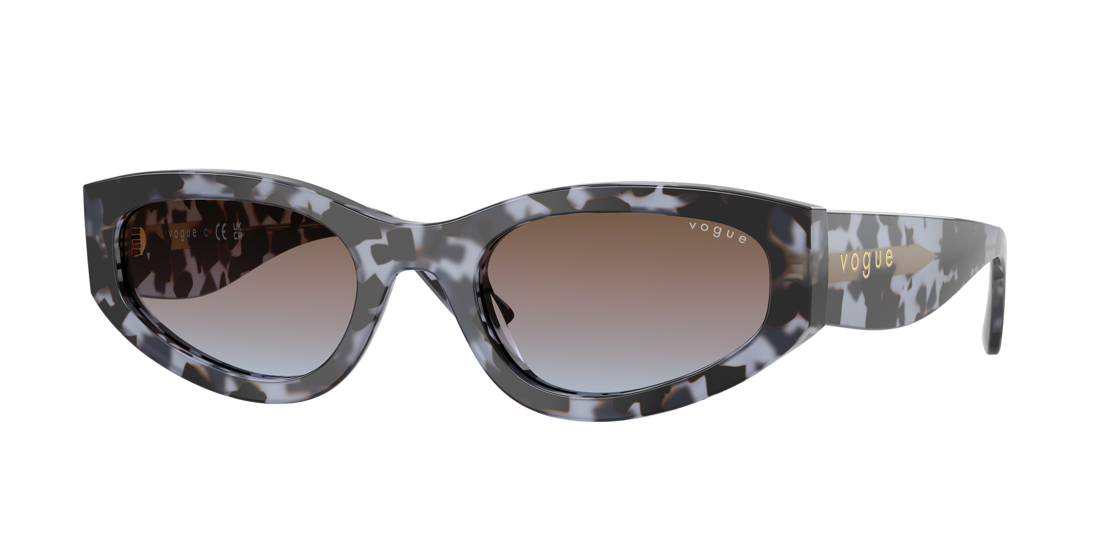 Vogue VO5585S Irregular Sunglasses 314748-Blue Tortoise 54-140-22 - Color Map Blue