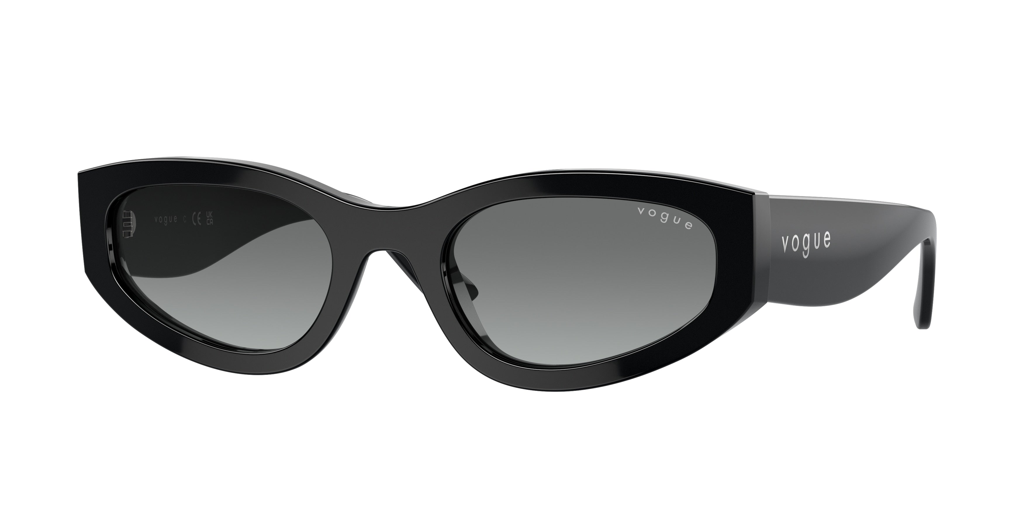 Vogue VO5585S Irregular Sunglasses W44/11-Black 54-140-22 - Color Map Black