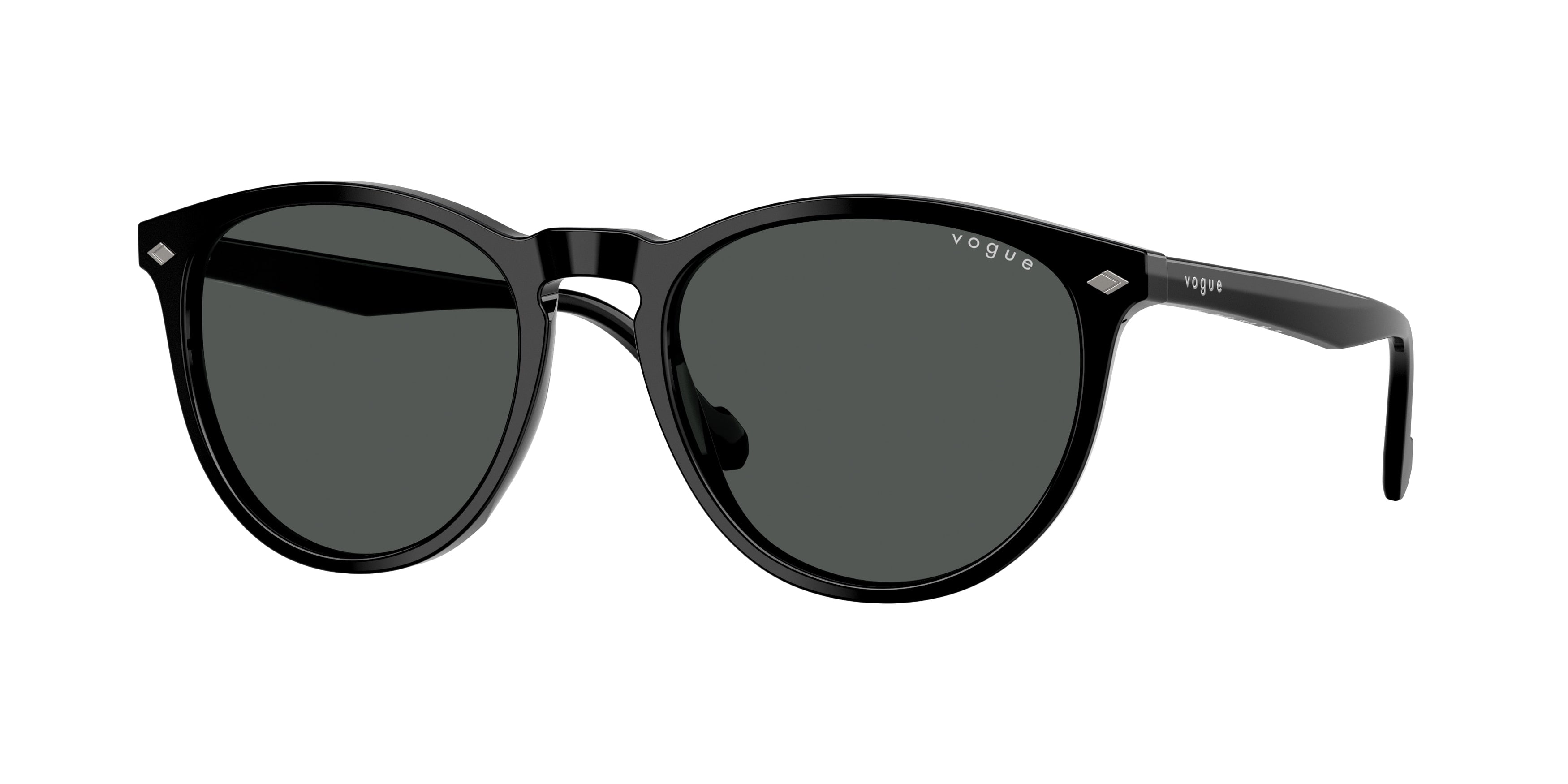 Vogue VO5599S Phantos Sunglasses W44/87-Black 53-145-19 - Color Map Black