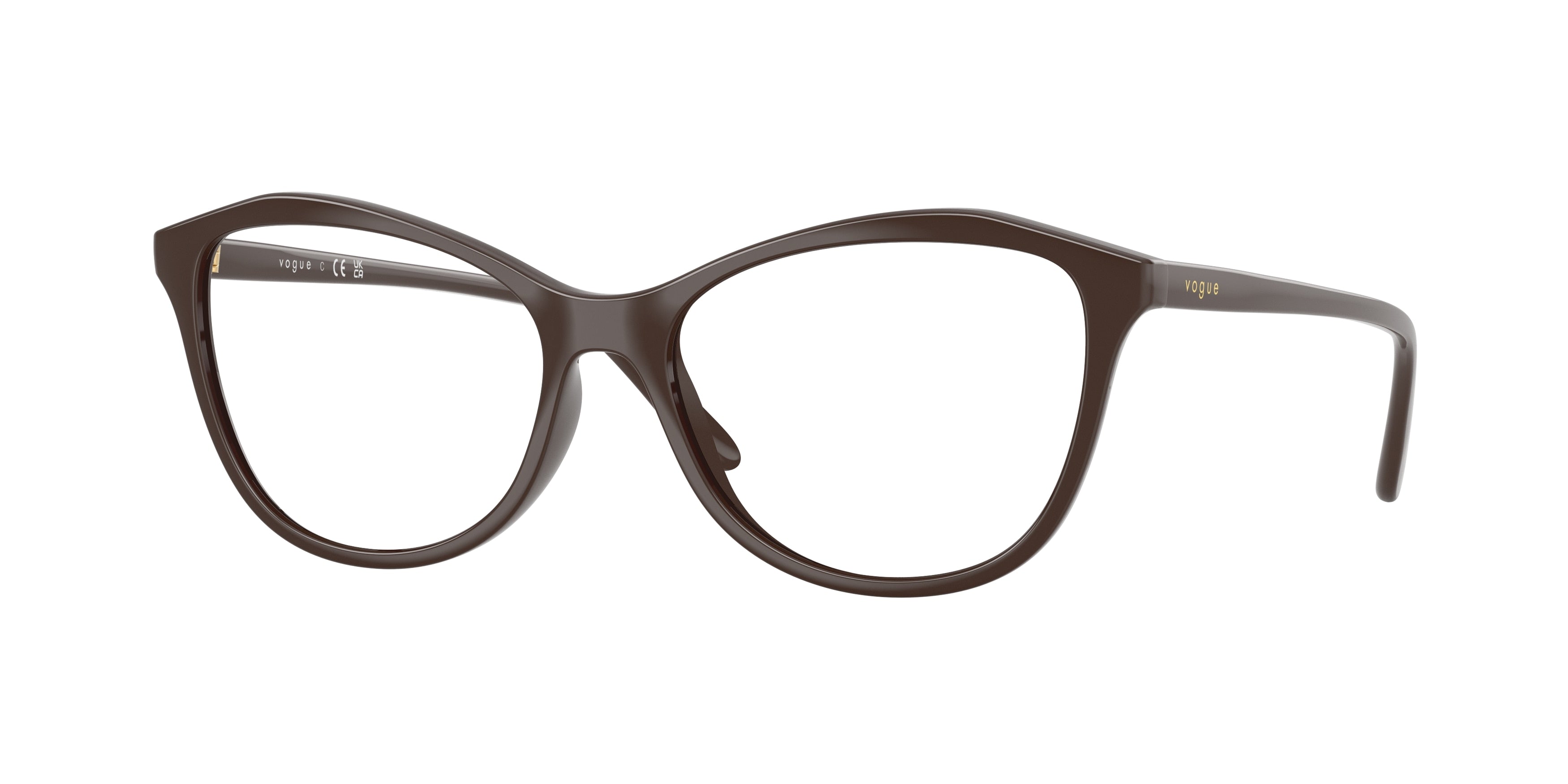Vogue VO5602 Irregular Eyeglasses 2252-Full Brown 54-140-16 - Color Map Brown