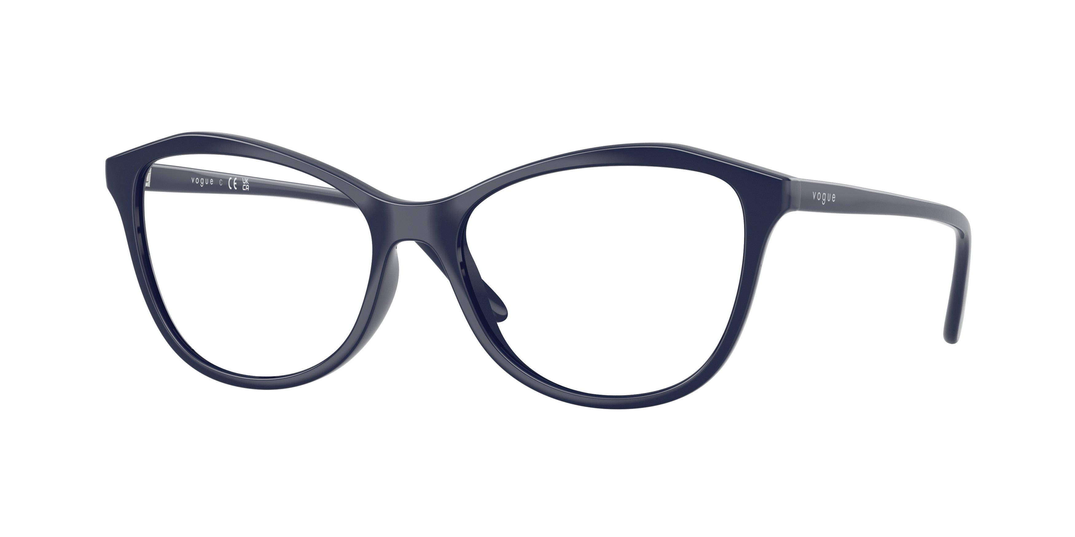 Vogue VO5602 Irregular Eyeglasses 3240-Full Blue 54-140-16 - Color Map Blue