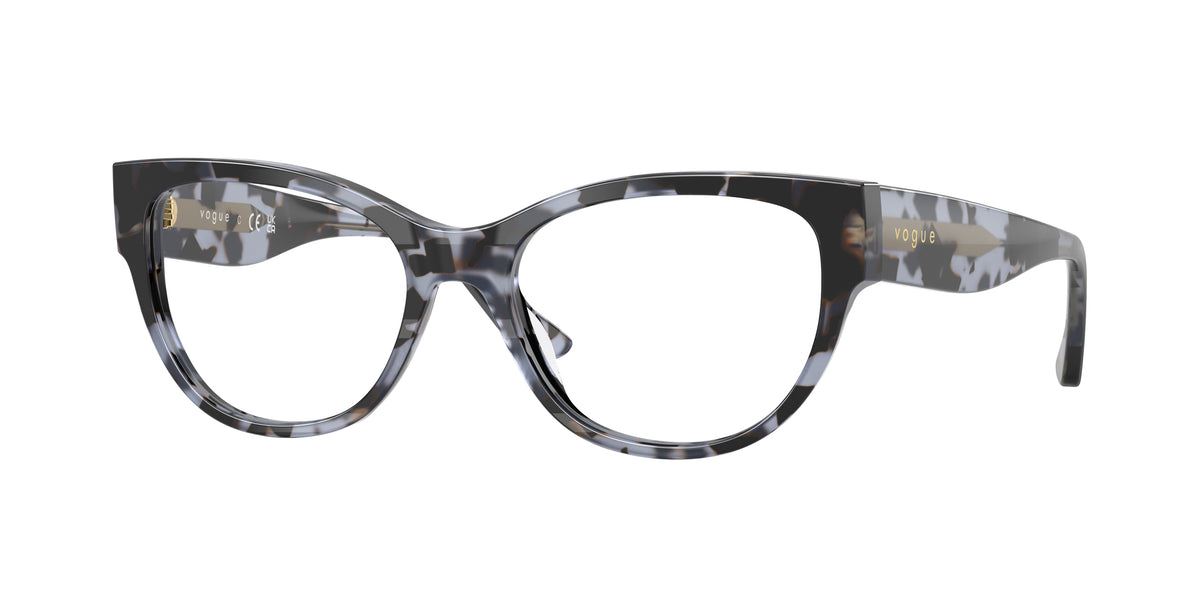 Vogue VO5604 Cat Eye Eyeglasses 3147-Blue Tortoise 53-140-17 - Color Map Blue