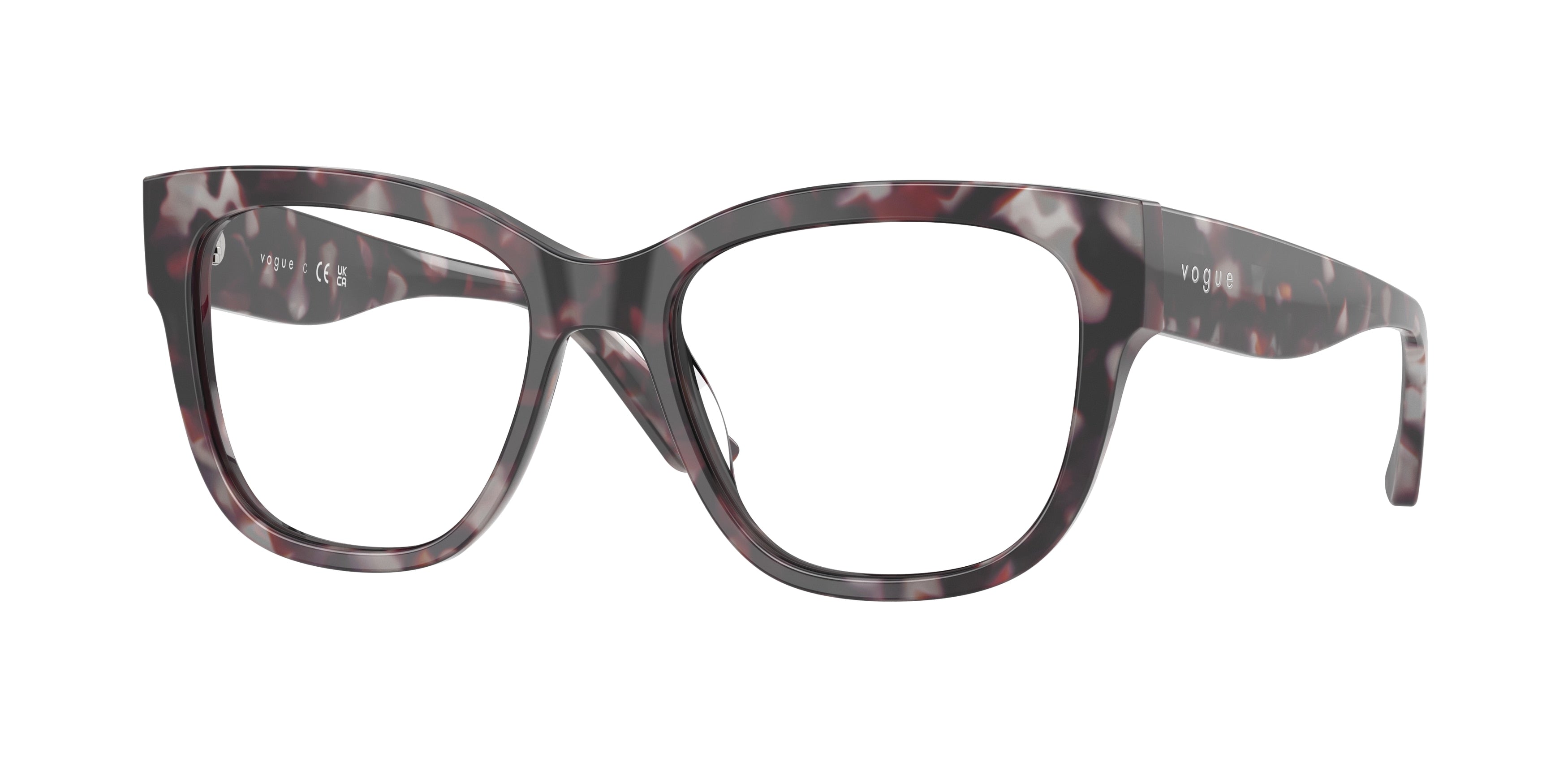 Vogue VO5605F Square Eyeglasses 3149-Grey Tortoise 53-140-16 - Color Map Grey