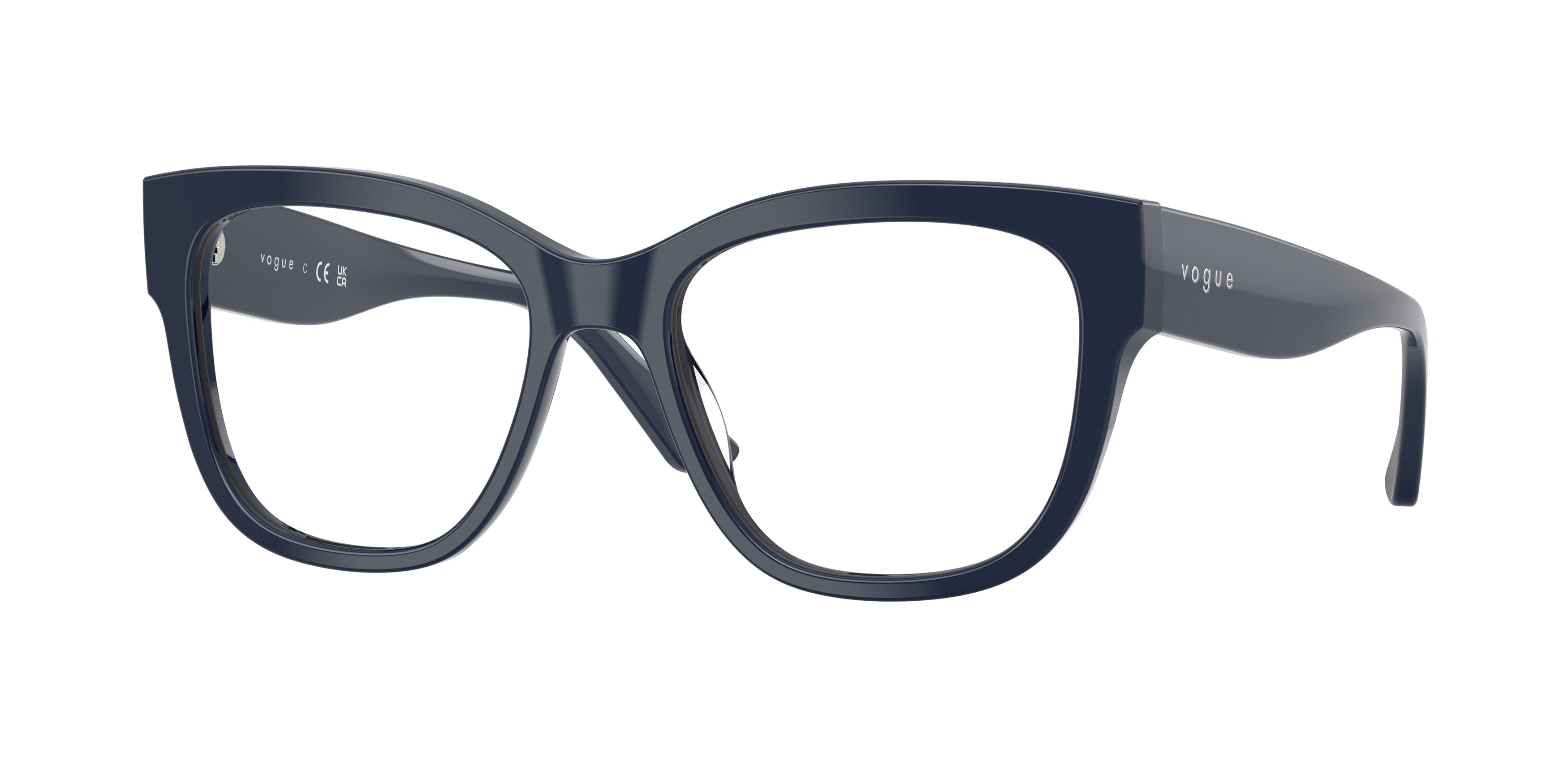 Vogue VO5605 Square Eyeglasses 3240-Full Blue 53-140-17 - Color Map Blue