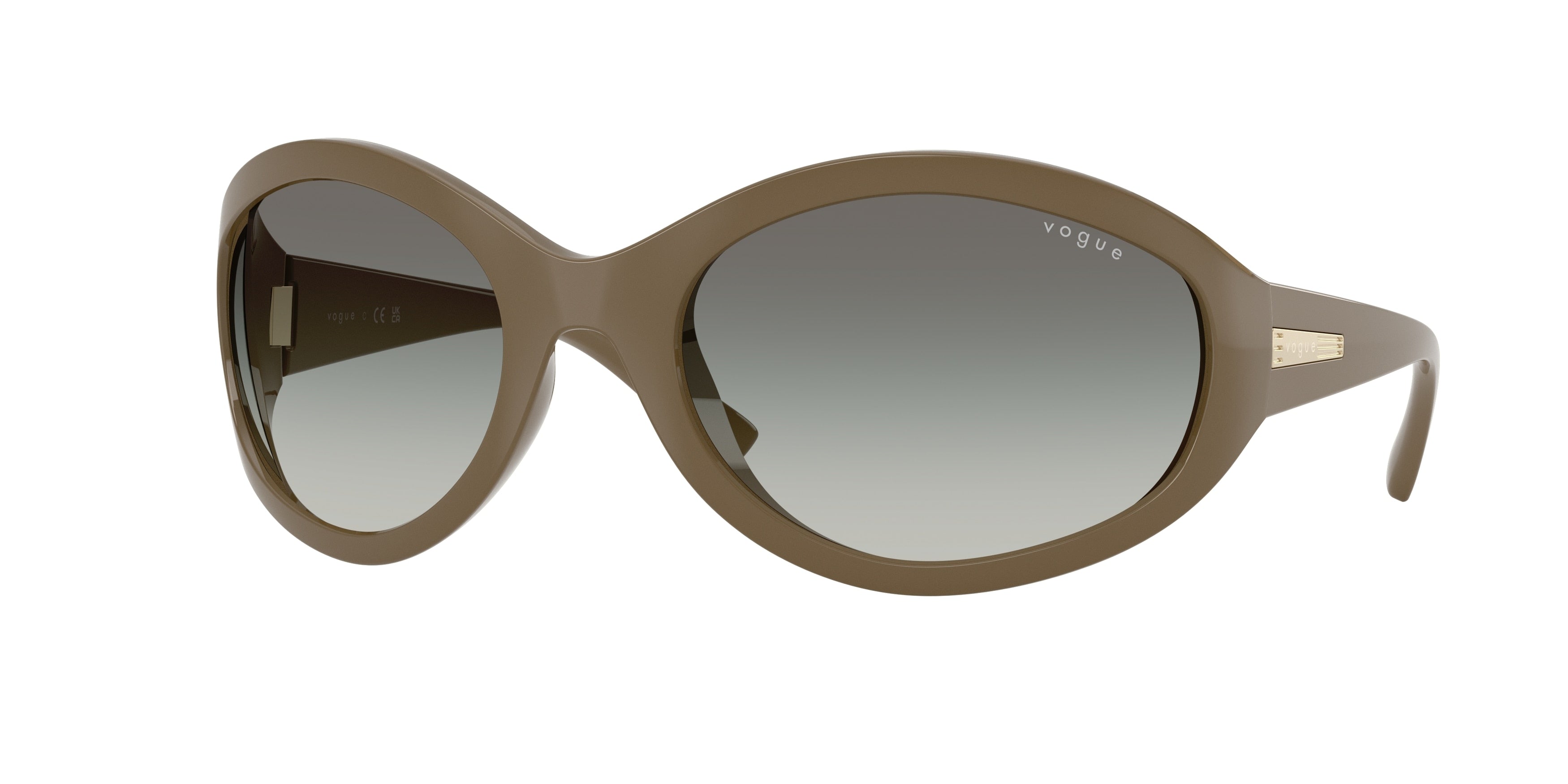 Vogue VO5606S Oval Sunglasses  317511-Full Brown 65-120-22 - Color Map Brown