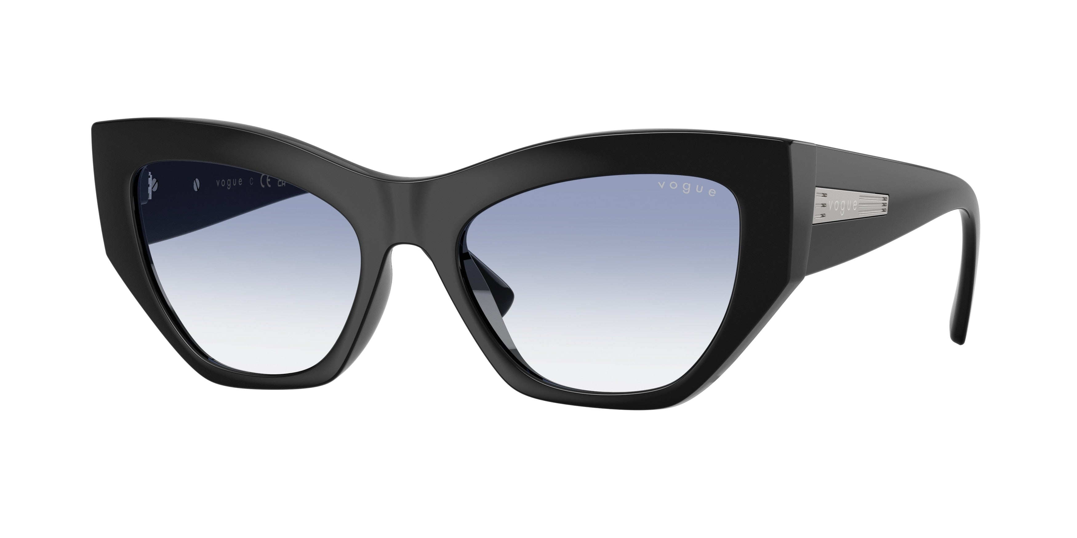 Vogue VO5607S Irregular Sunglasses W44/19-Black 53-140-18 - Color Map Black