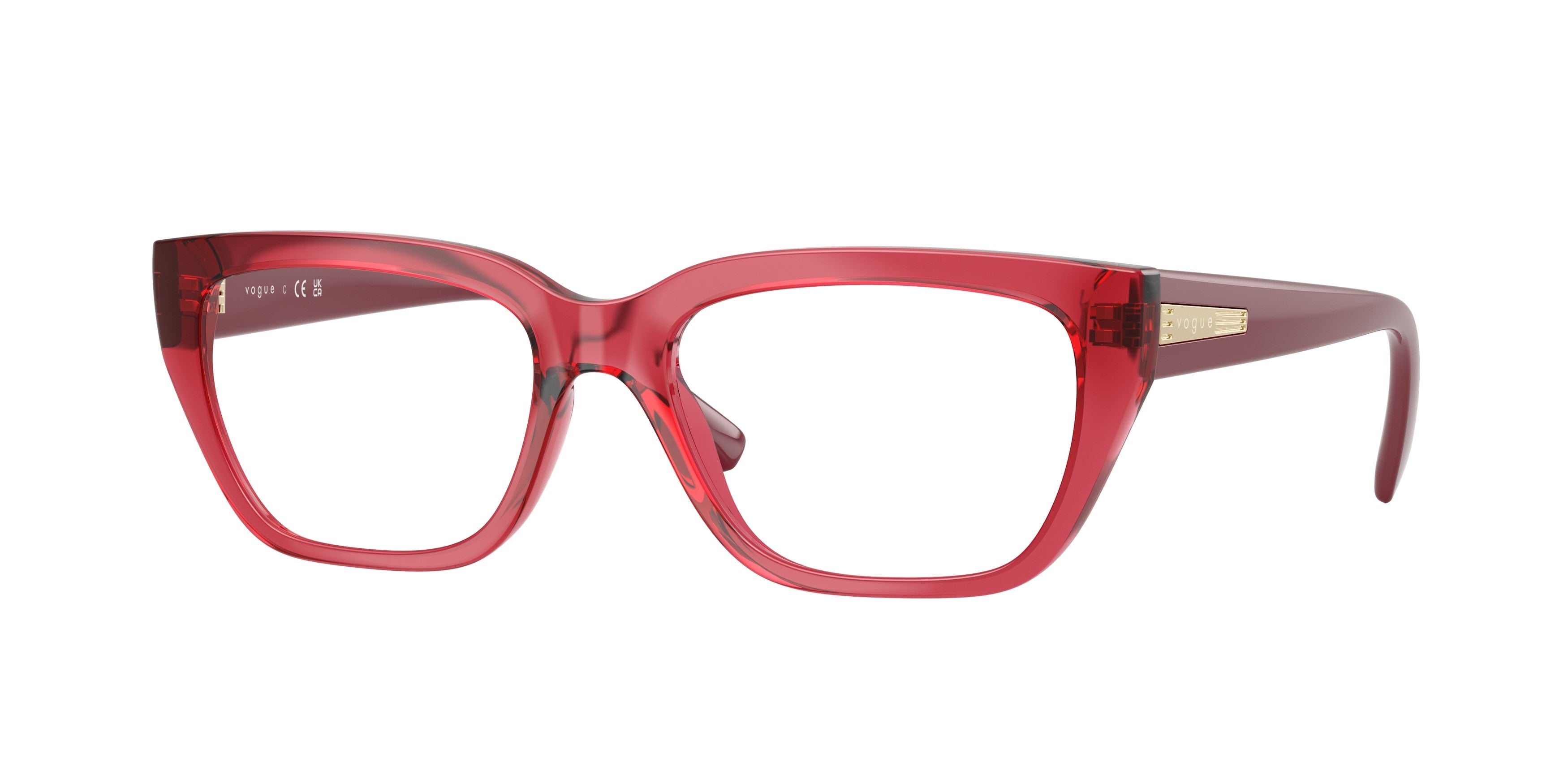 Vogue VO5609 Pillow Eyeglasses 3084-Transparent Cherry 53-140-17 - Color Map Violet