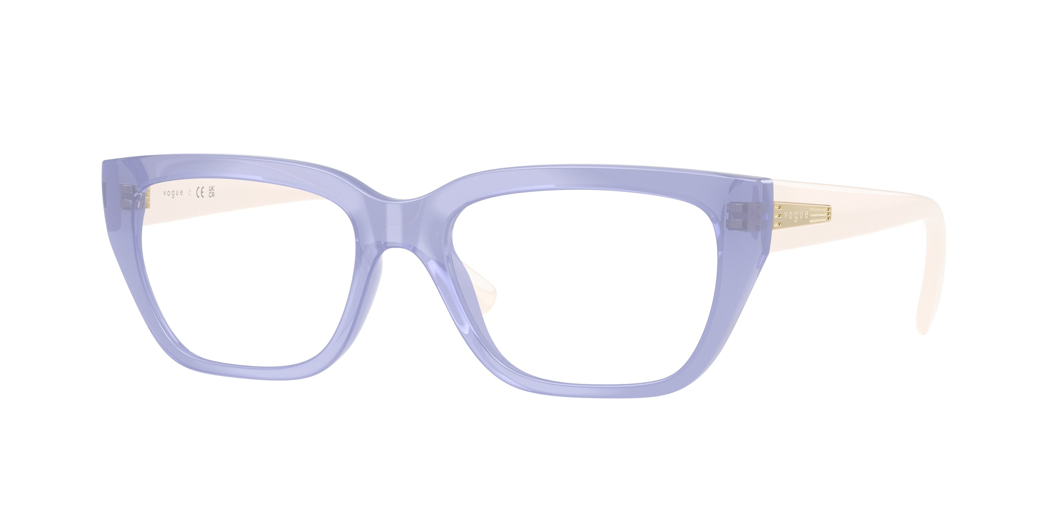 Vogue VO5609 Pillow Eyeglasses 3176-Transparent Light Purple 53-140-17 - Color Map Violet