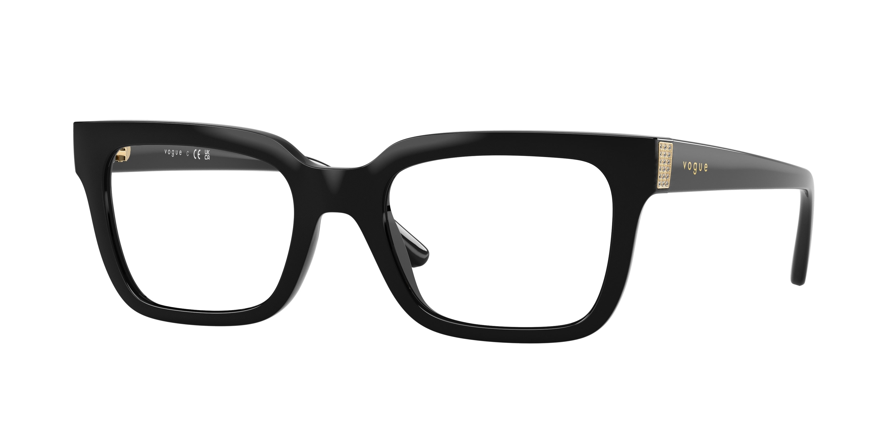 Vogue VO5611B Pillow Eyeglasses W44-Black 50-140-20 - Color Map Black