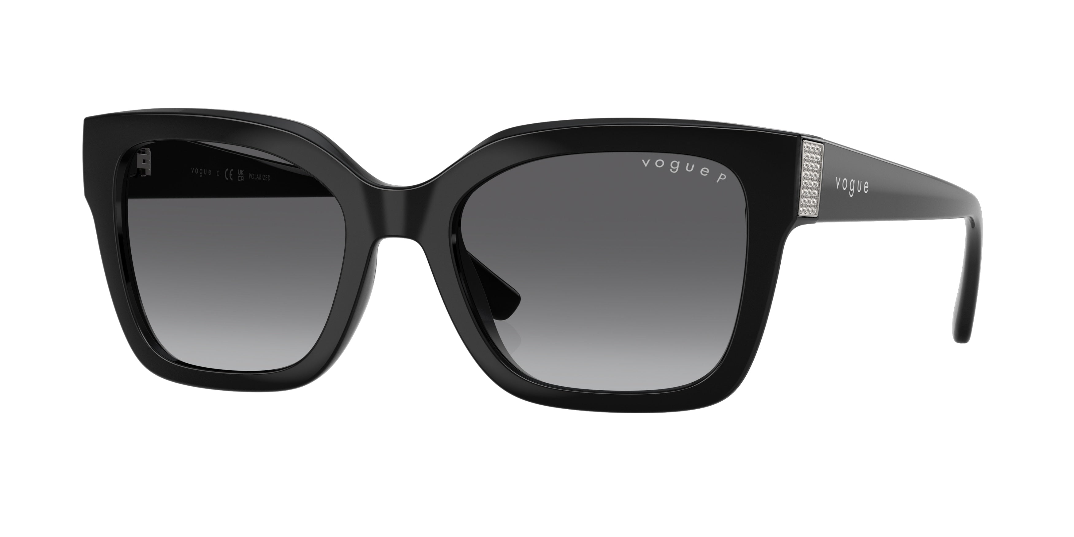 Vogue VO5613SB Square Sunglasses W44/T3-Black 54-140-20 - Color Map Black