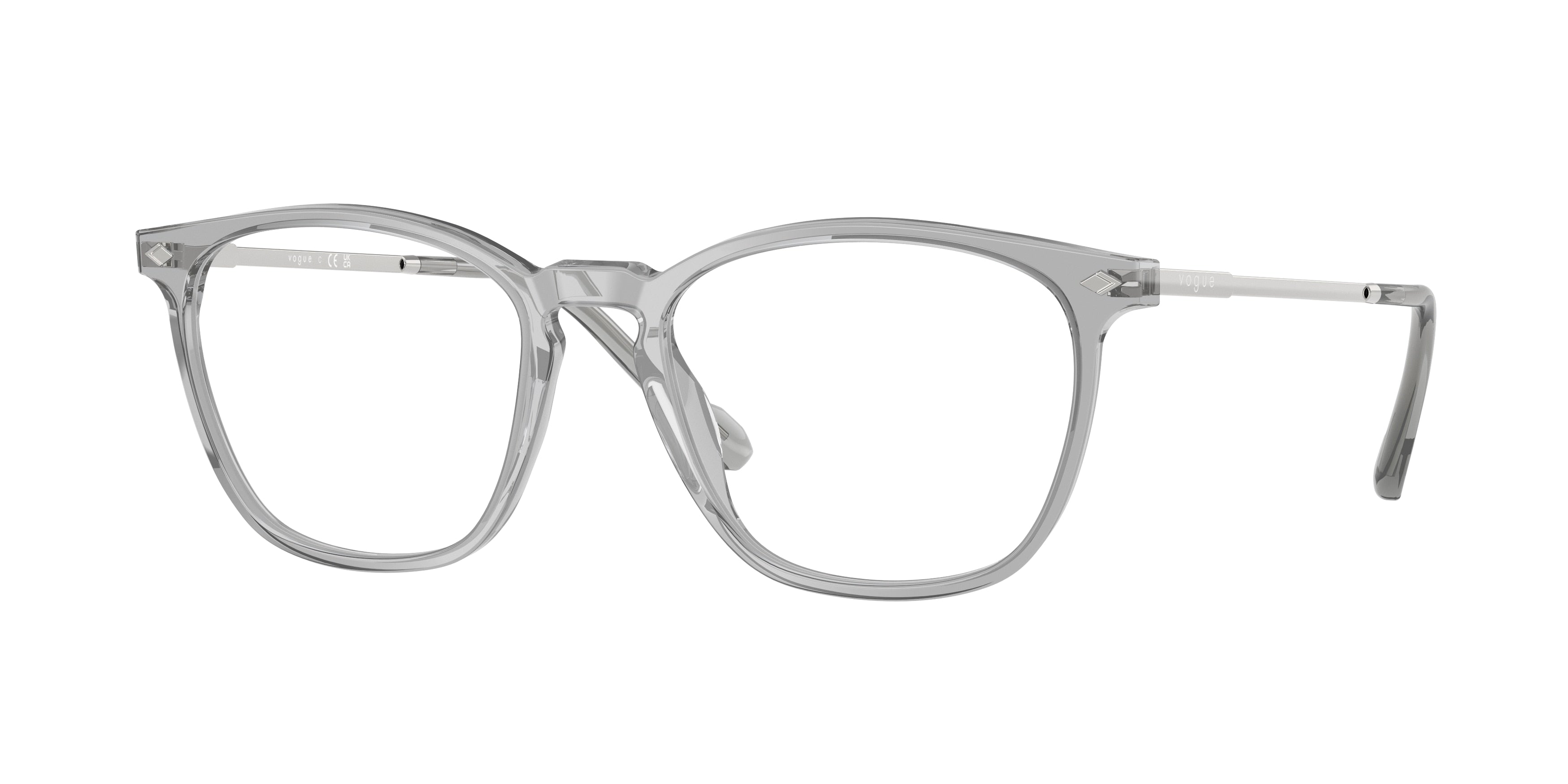Vogue VO5614 Pillow Eyeglasses 3188-Transparent Grey 53-145-18 - Color Map Grey