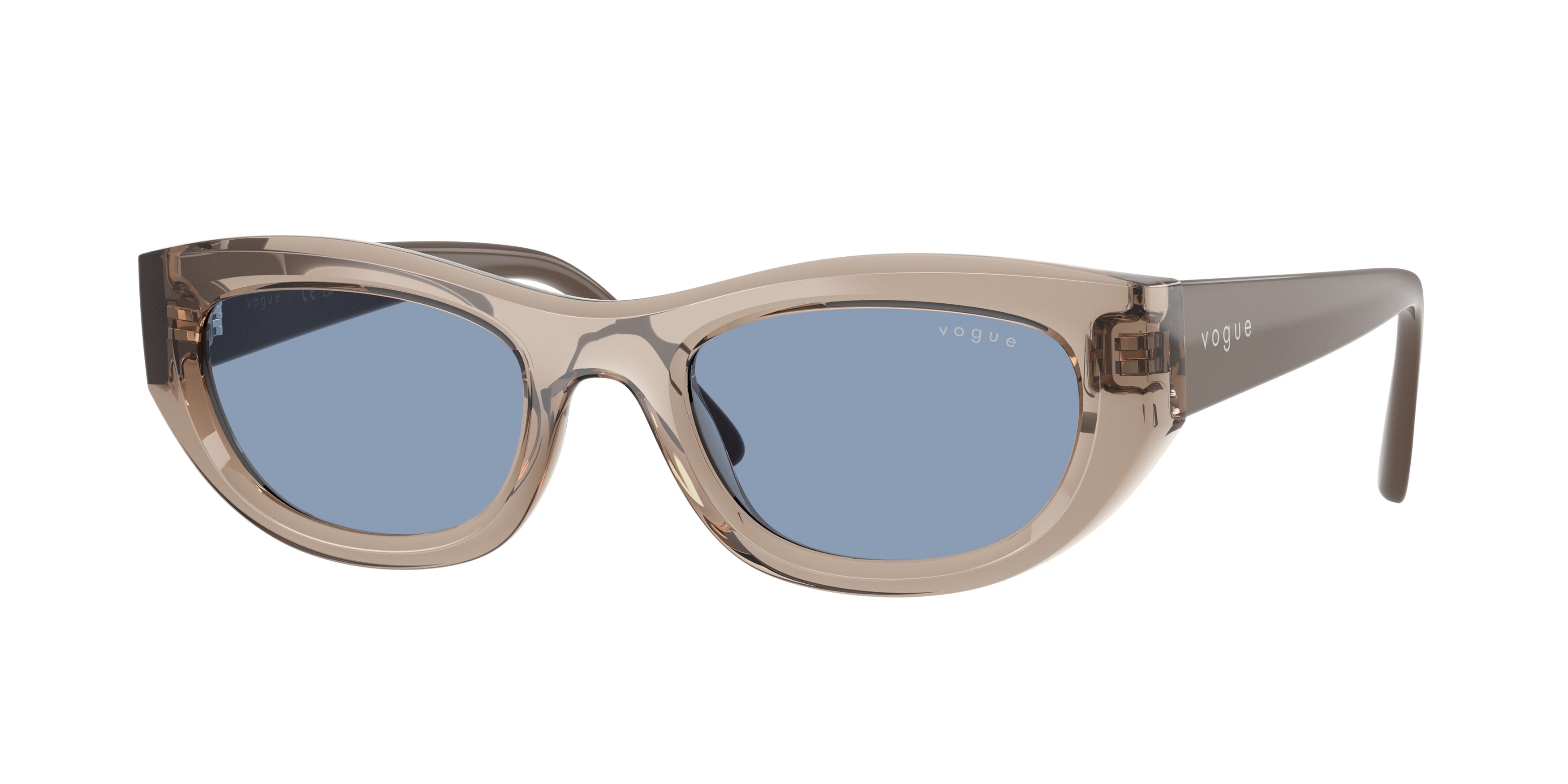 Vogue VO5616S Cat Eye Sunglasses 318172-Transparent Light Brown 51-140-21 - Color Map Brown