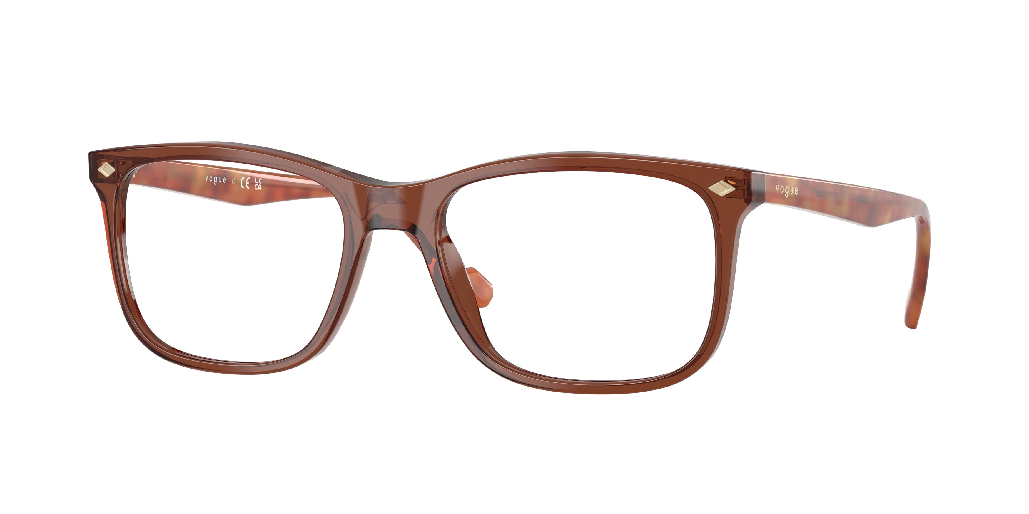 Vogue VO5617 Pillow Eyeglasses 3202-Transparent Brown 55-145-18 - Color Map Brown