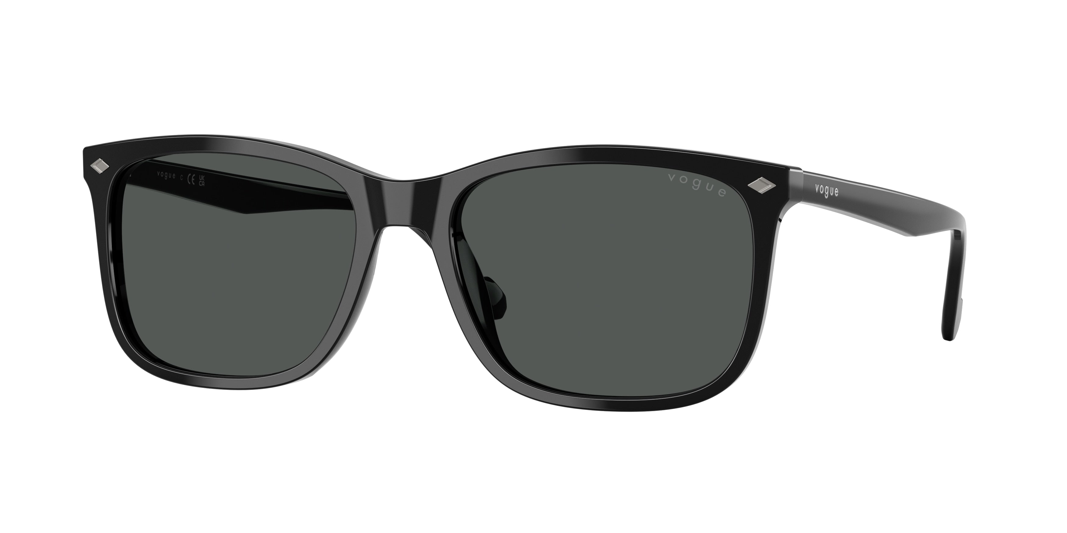 Vogue VO5618S Pillow Sunglasses W44/87-Black 57-145-18 - Color Map Black