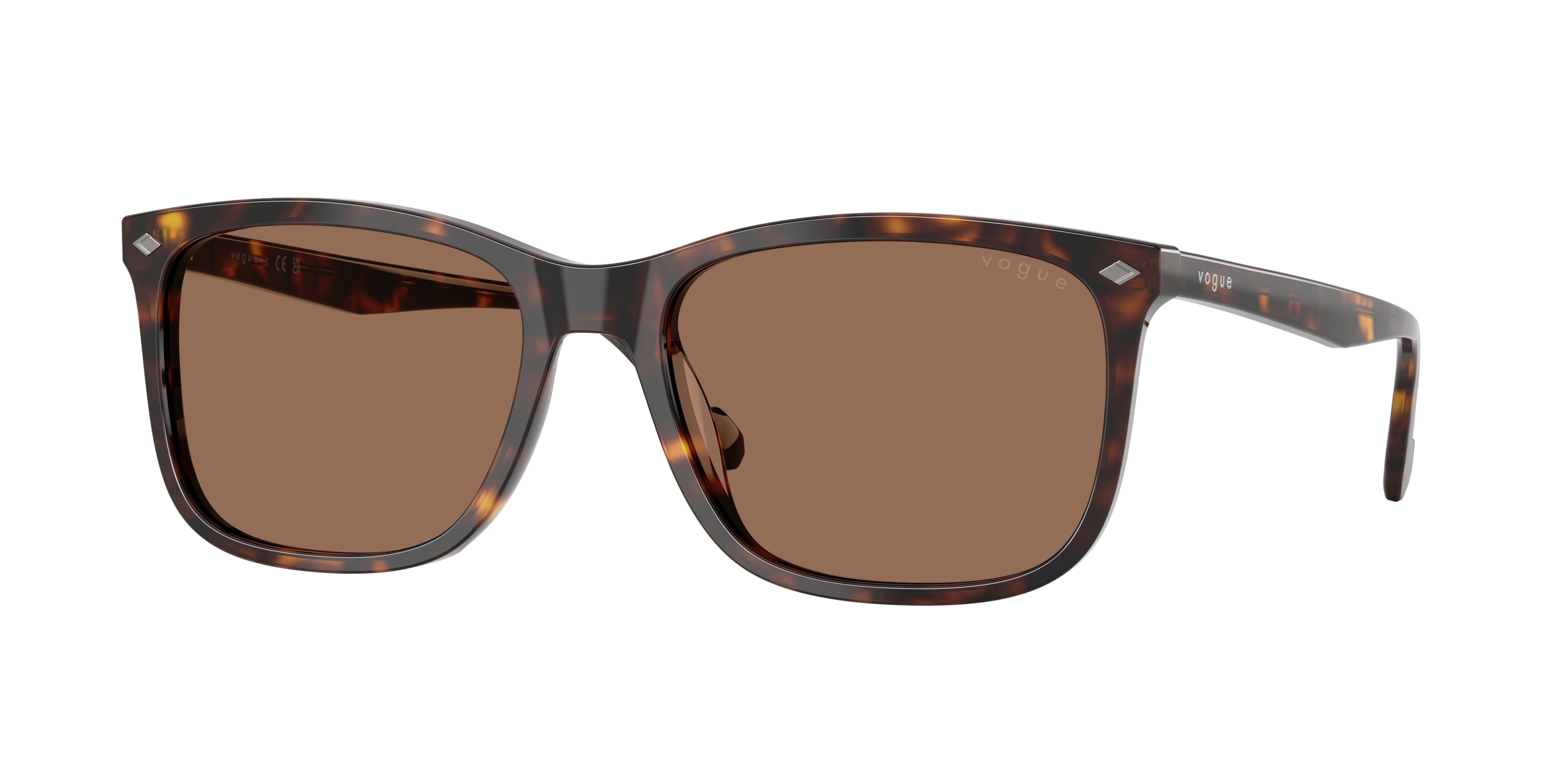 Vogue VO5618S Pillow Sunglasses W65673-Dark Havana 57-145-18 - Color Map Brown