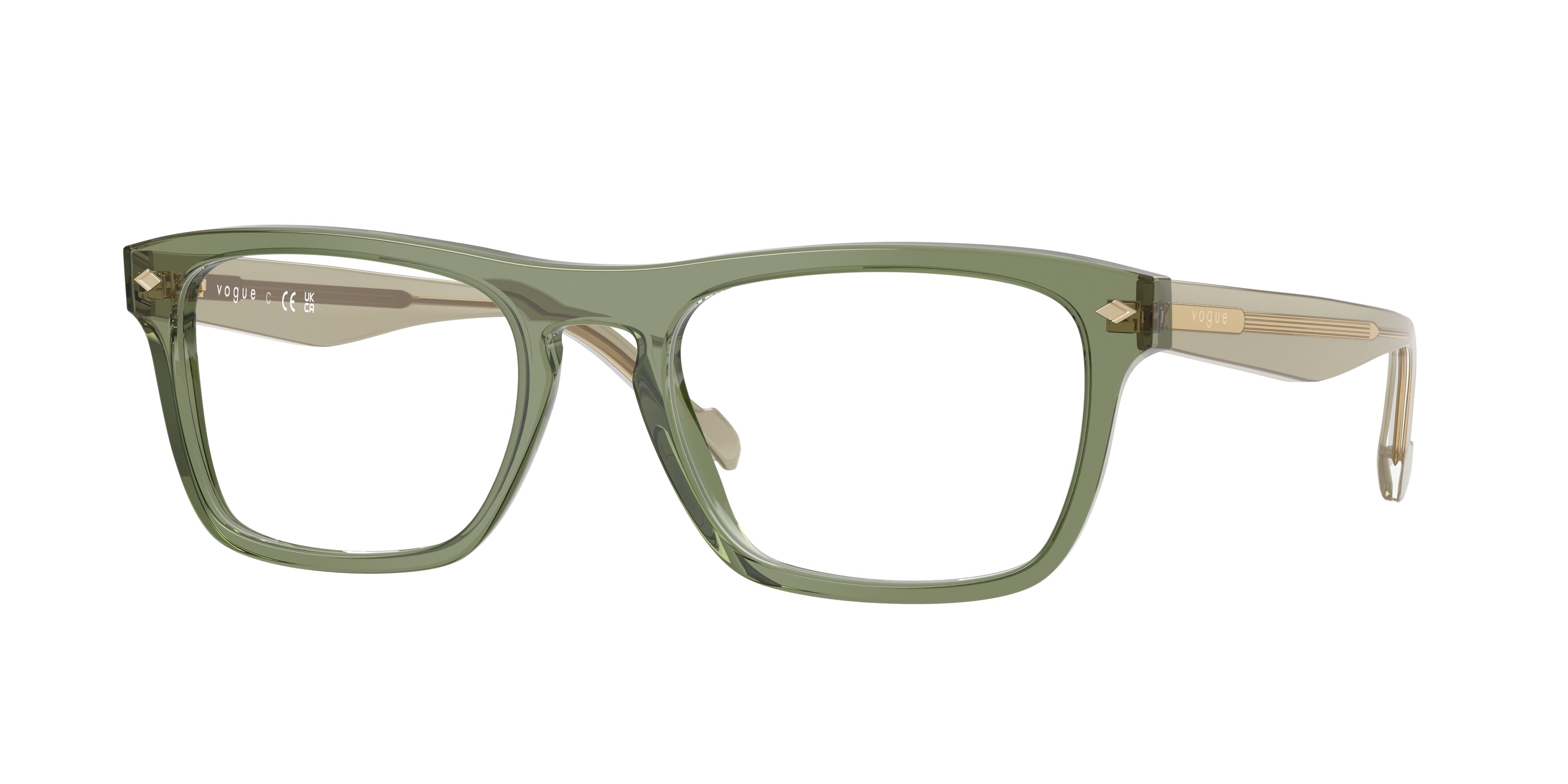 Vogue VO5619 Pillow Eyeglasses 3187-Transparent Green 54-145-19 - Color Map Green