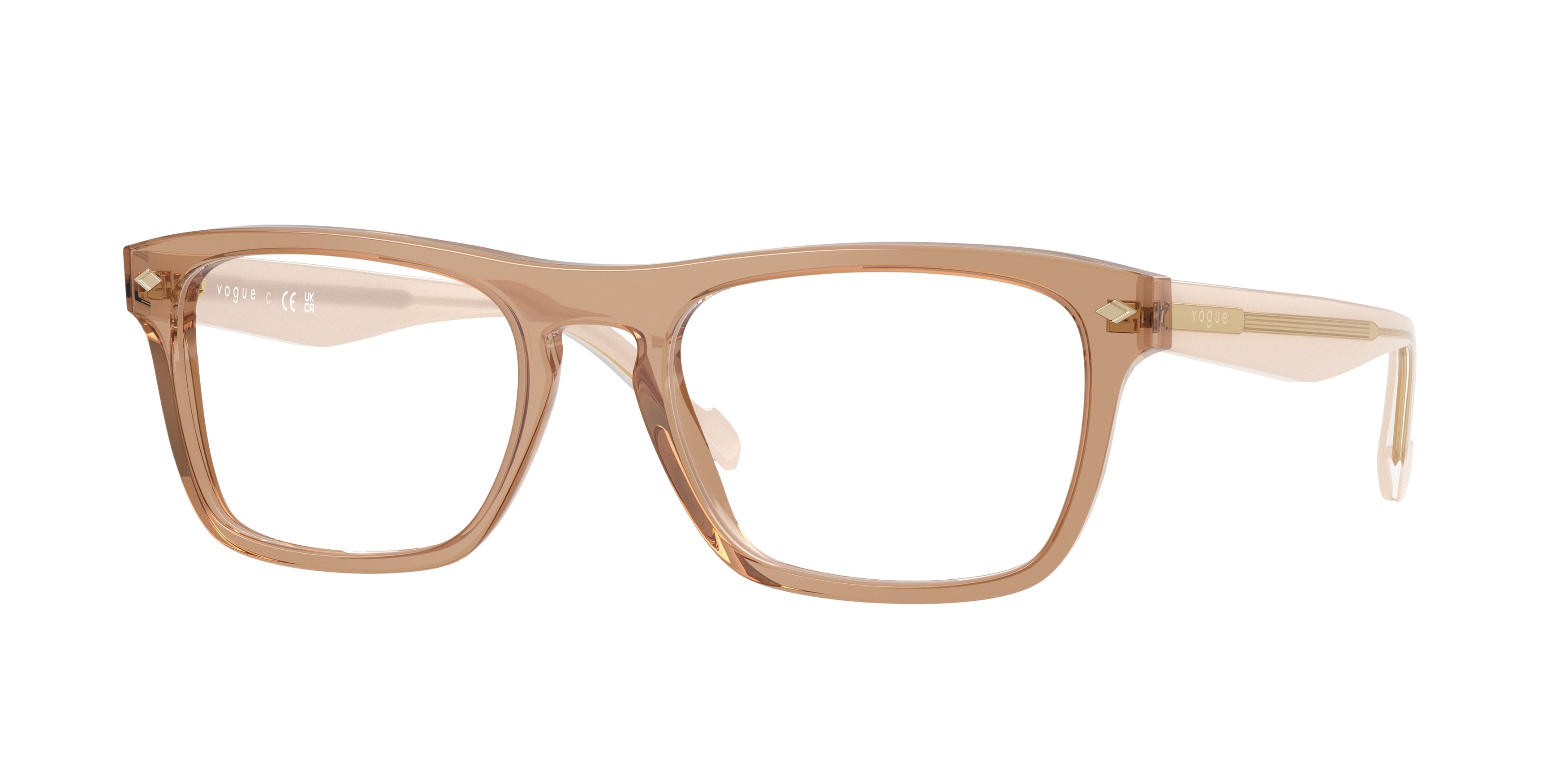 Vogue VO5619 Pillow Eyeglasses 3189-Transparent Brown 54-145-19 - Color Map Brown