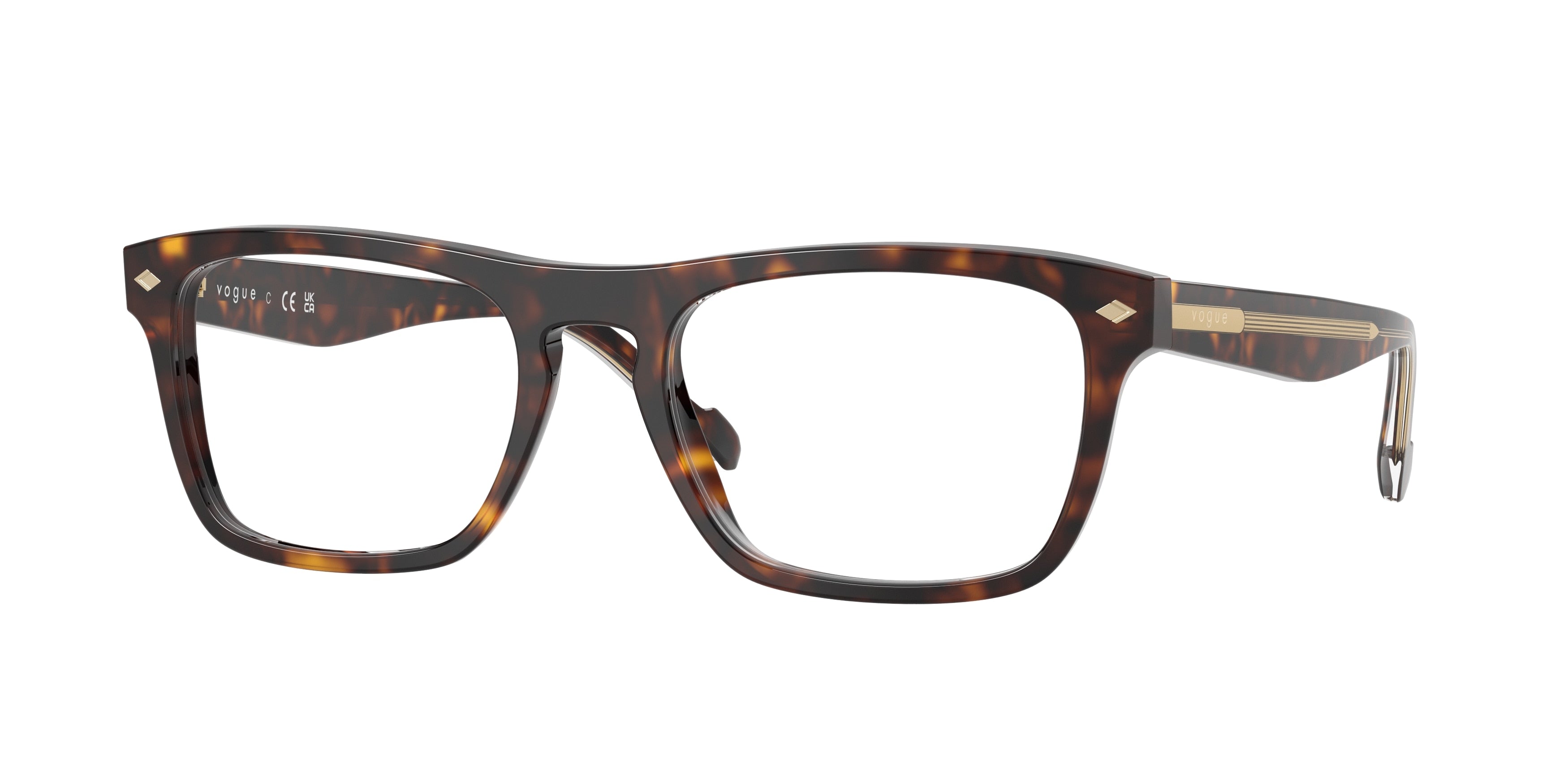 Vogue VO5619 Pillow Eyeglasses W656-Dark Havana 54-145-19 - Color Map Brown