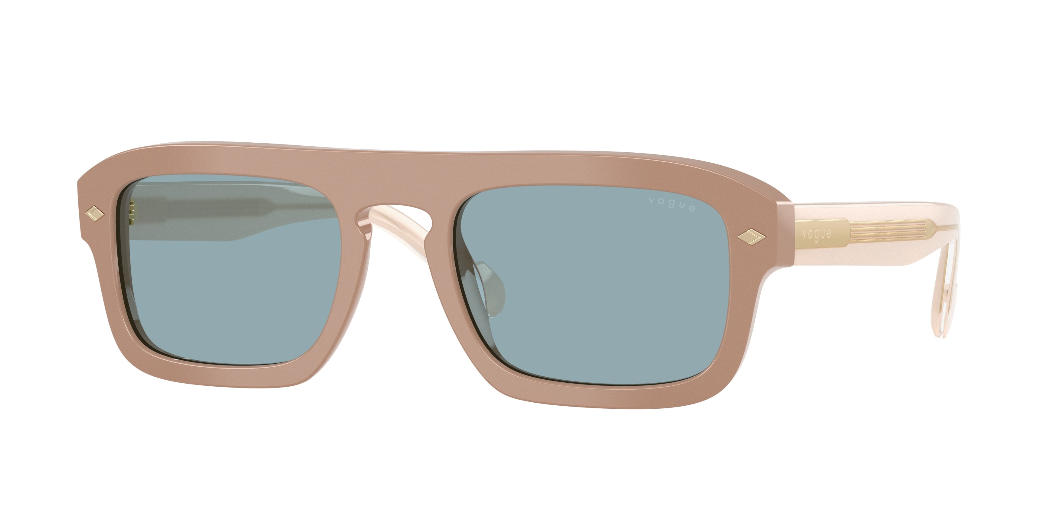 Vogue VO5620S Irregular Sunglasses 321680-Full Beige 53-145-21 - Color Map Beige