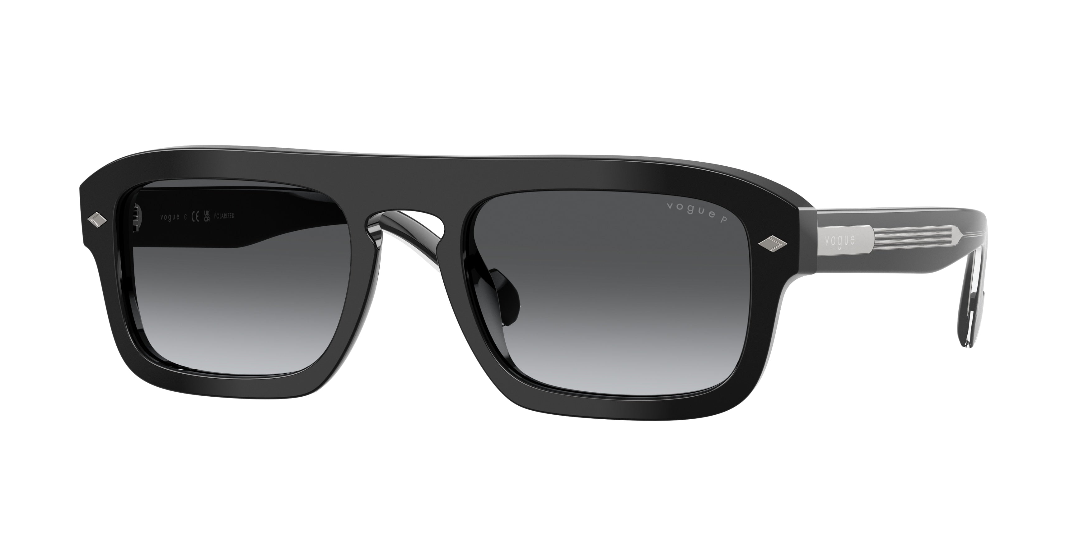 Vogue VO5620S Irregular Sunglasses W44/T3-Black 53-145-21 - Color Map Black