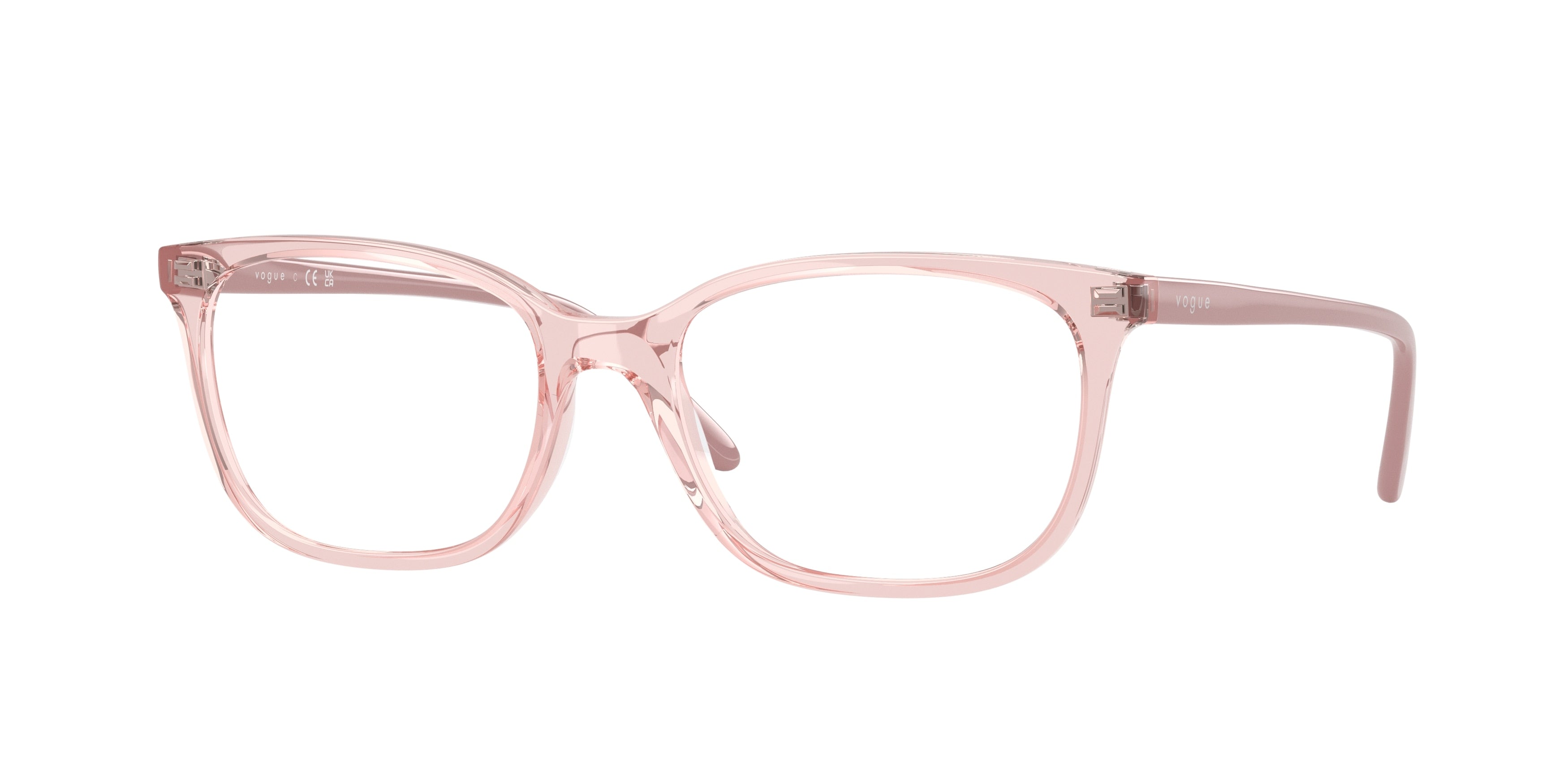Vogue VO5621F Pillow Eyeglasses 2942-Transparent Pink 53-140-17 - Color Map Pink