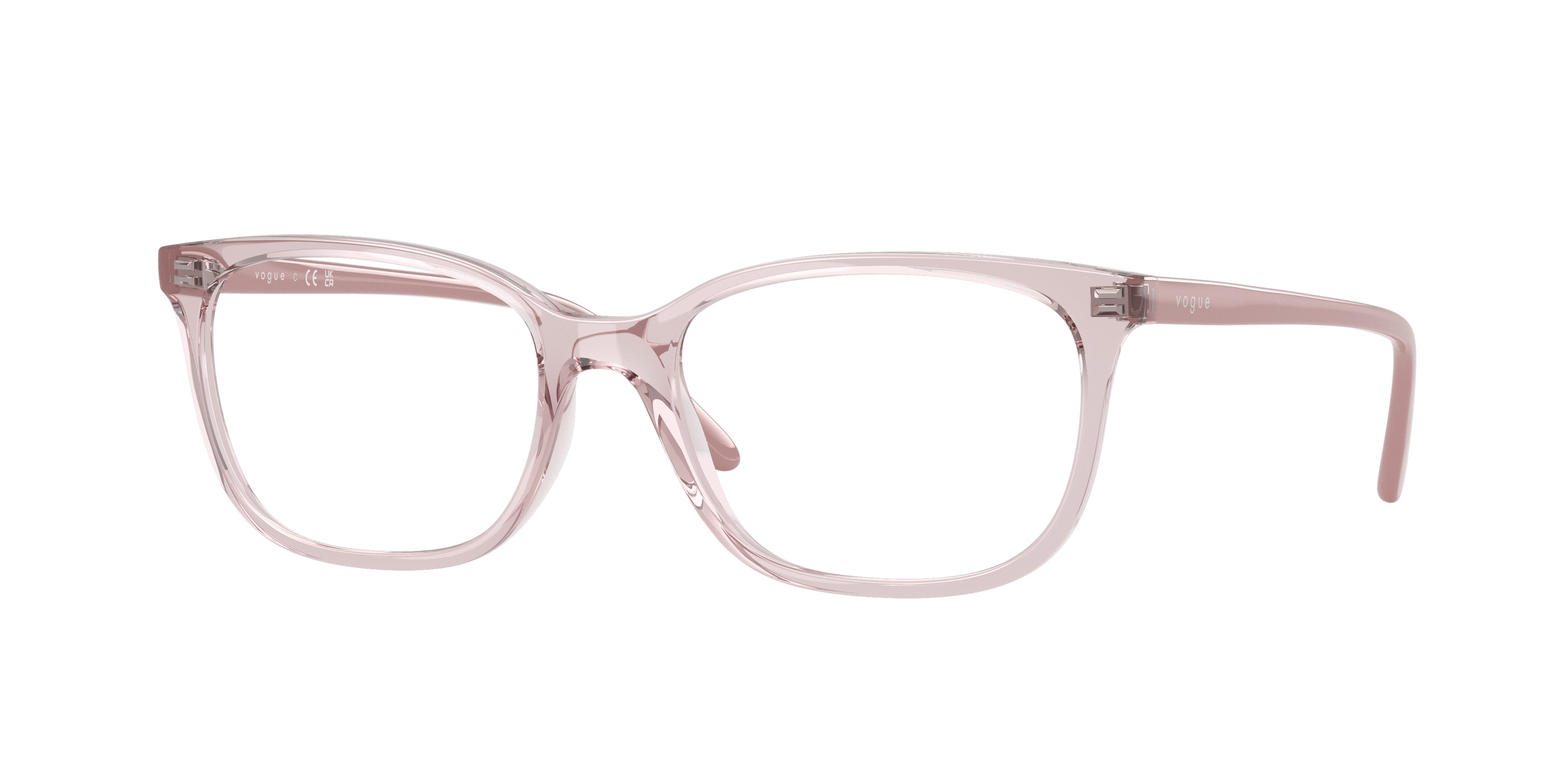 Vogue VO5621 Pillow Eyeglasses 2942-Transparent Pink 53-140-17 - Color Map Pink