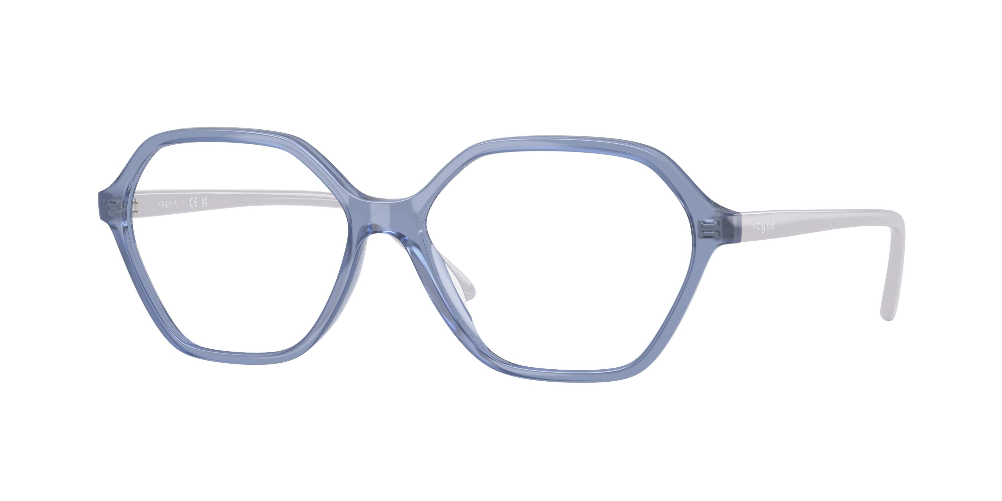 Vogue VO5622F Irregular Eyeglasses 2745-Transparent Violet 54-140-16 - Color Map Violet