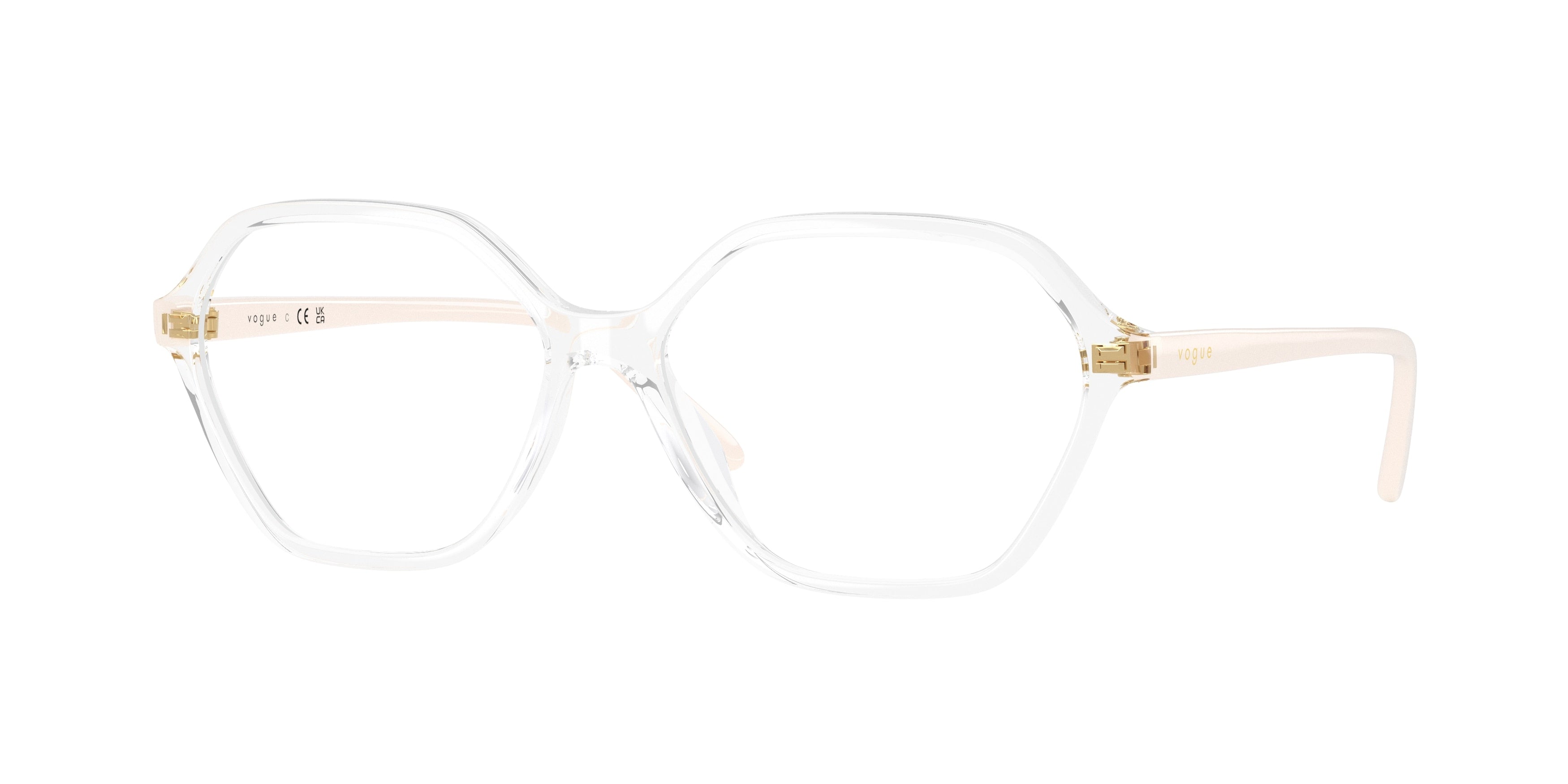Vogue VO5622F Irregular Eyeglasses W745-Transparent 54-140-16 - Color Map Transparent