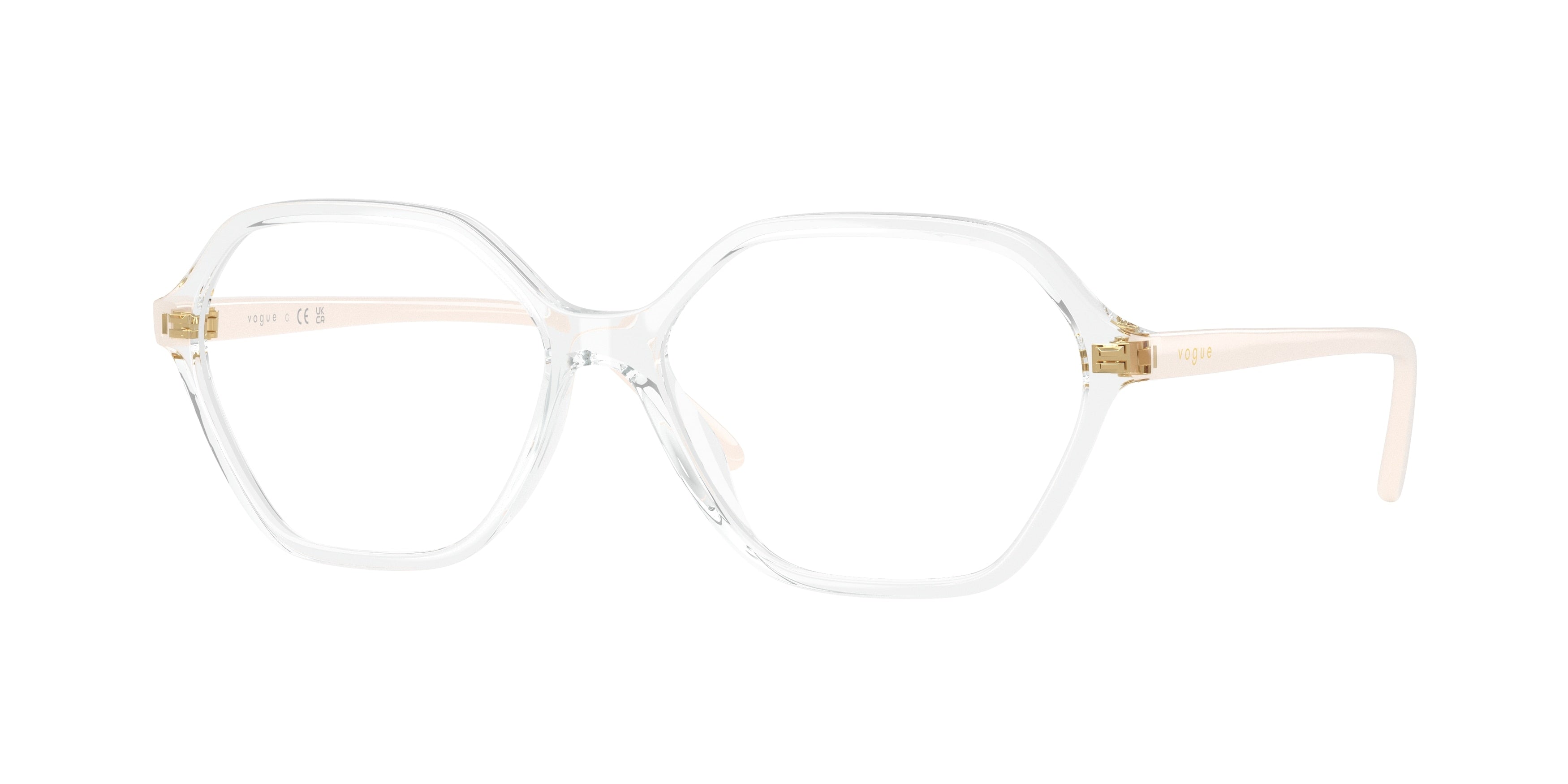 Vogue VO5622 Irregular Eyeglasses W745-Transparent 55-140-14 - Color Map Transparent
