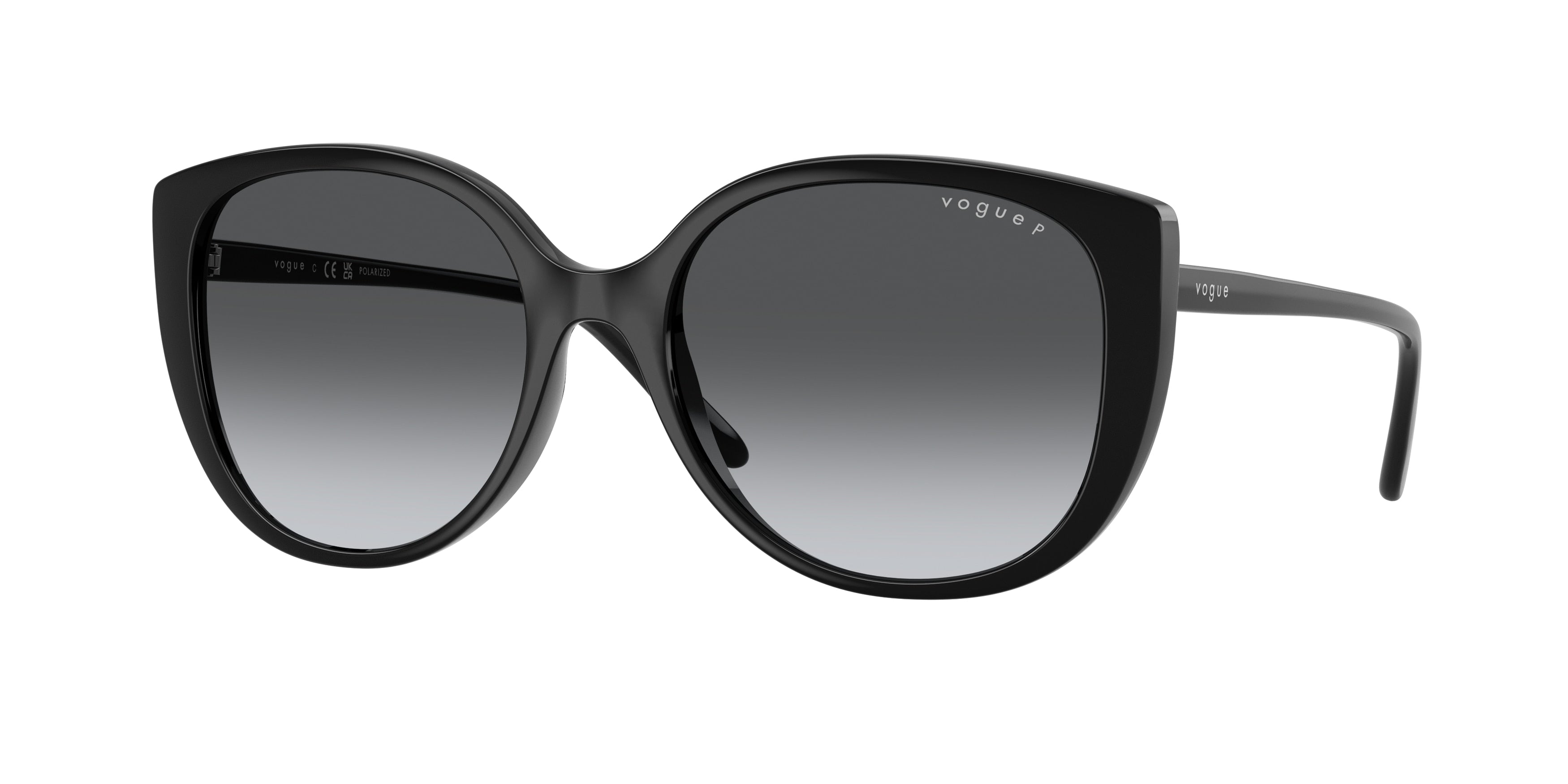 Vogue VO5623SF Butterfly Sunglasses W44/T3-Black 55-140-18 - Color Map Black