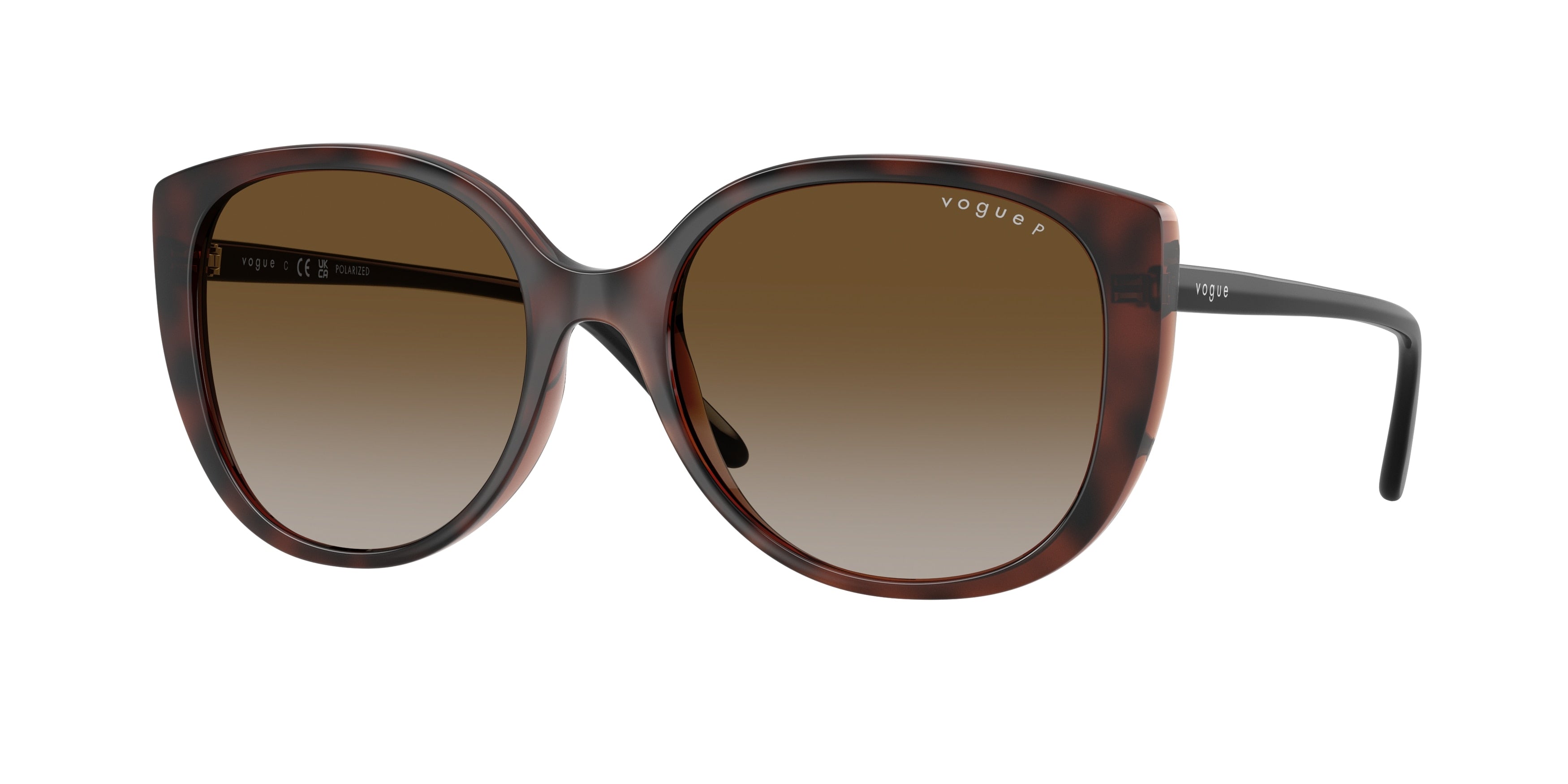 Vogue VO5623S Butterfly Sunglasses 2386T5-Top Dark Havana/Light Brown 55-140-18 - Color Map Brown